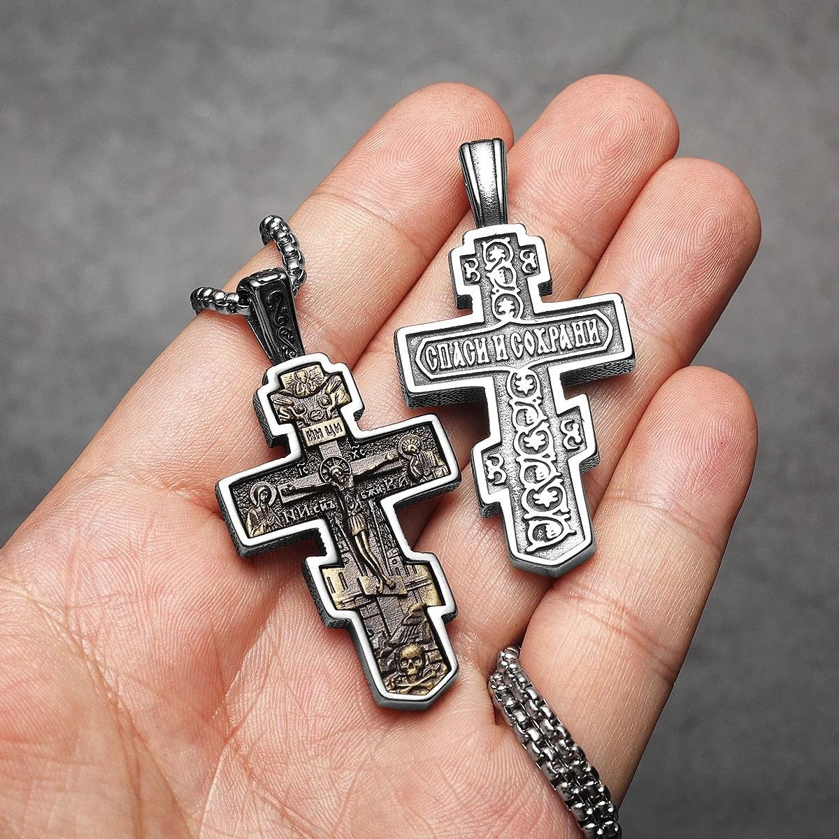 Other Retro Jesus Cross Pendant Accessories Necklace Gifts Size ONE SIZE - 1 Thumbnail