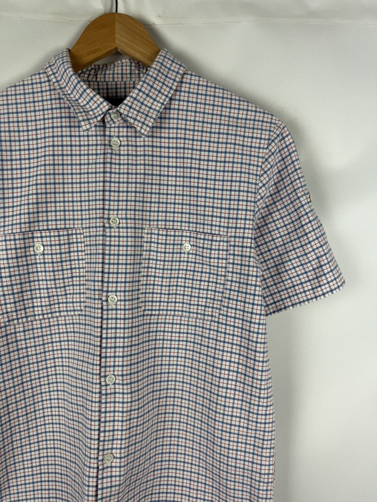 A.P.C. A.P.C. Short Sleeve Cotton Plaid Button Up Classic Shirt Size US S / EU 44-46 / 1 - 5 Thumbnail