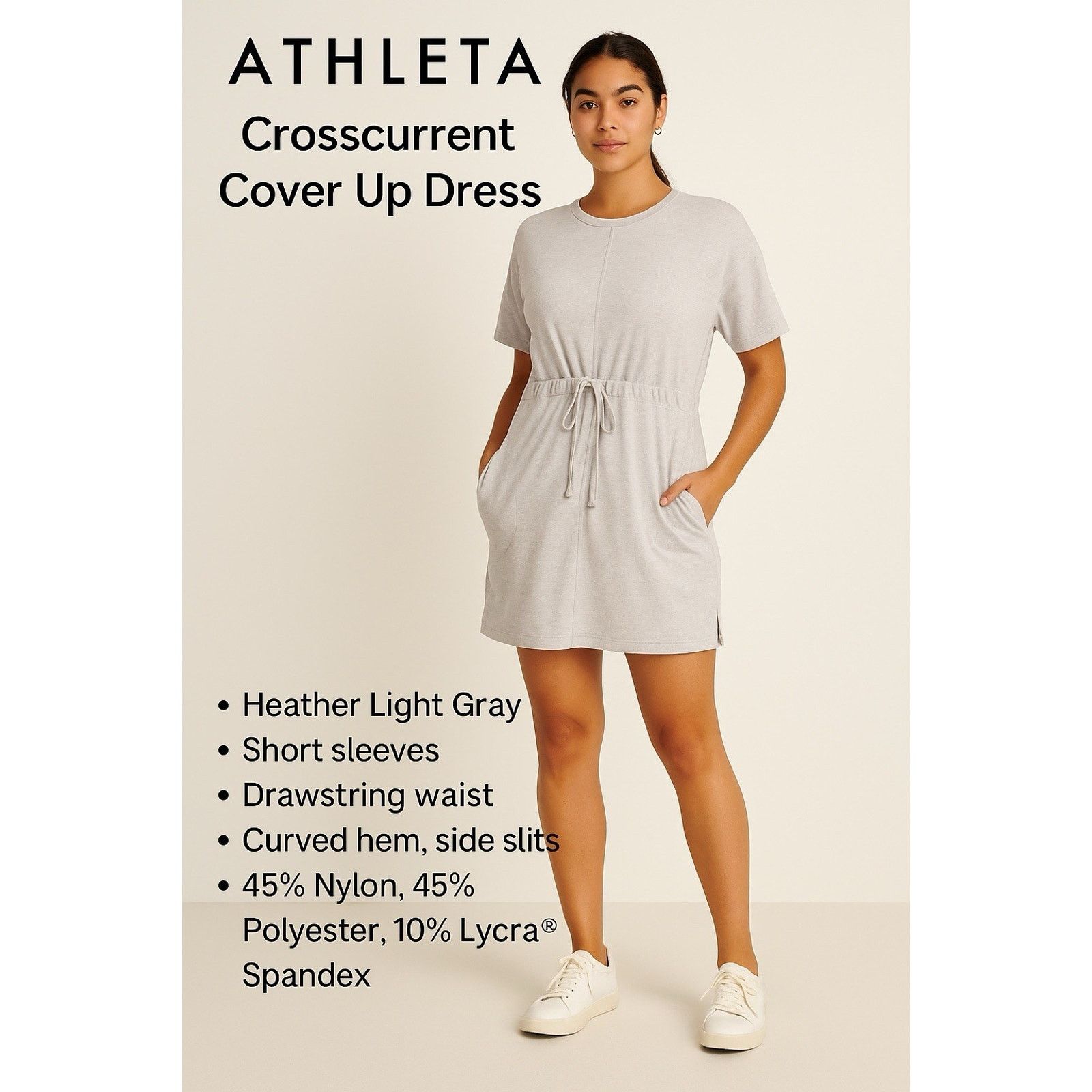 Athleta Athleta Crosscurrent Cover Up Dress M Gray Lounge Travel Size M / US 6-8 / IT 42-44 - 13 Thumbnail