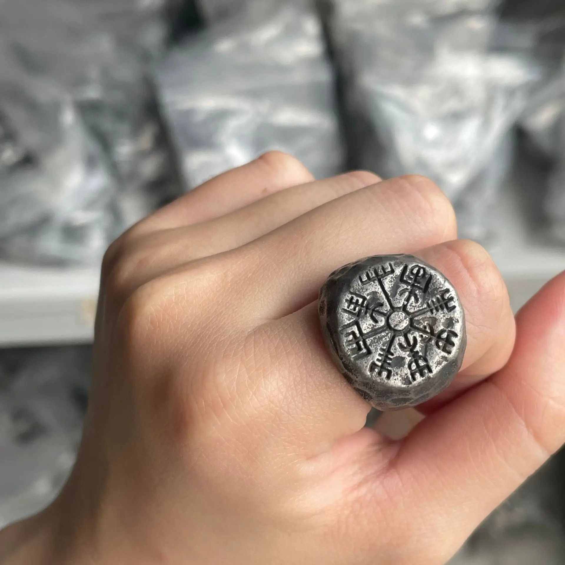 Japanese Brand × Jewelry × Vintage Viking Compass Ring Size ONE SIZE - 1 Thumbnail