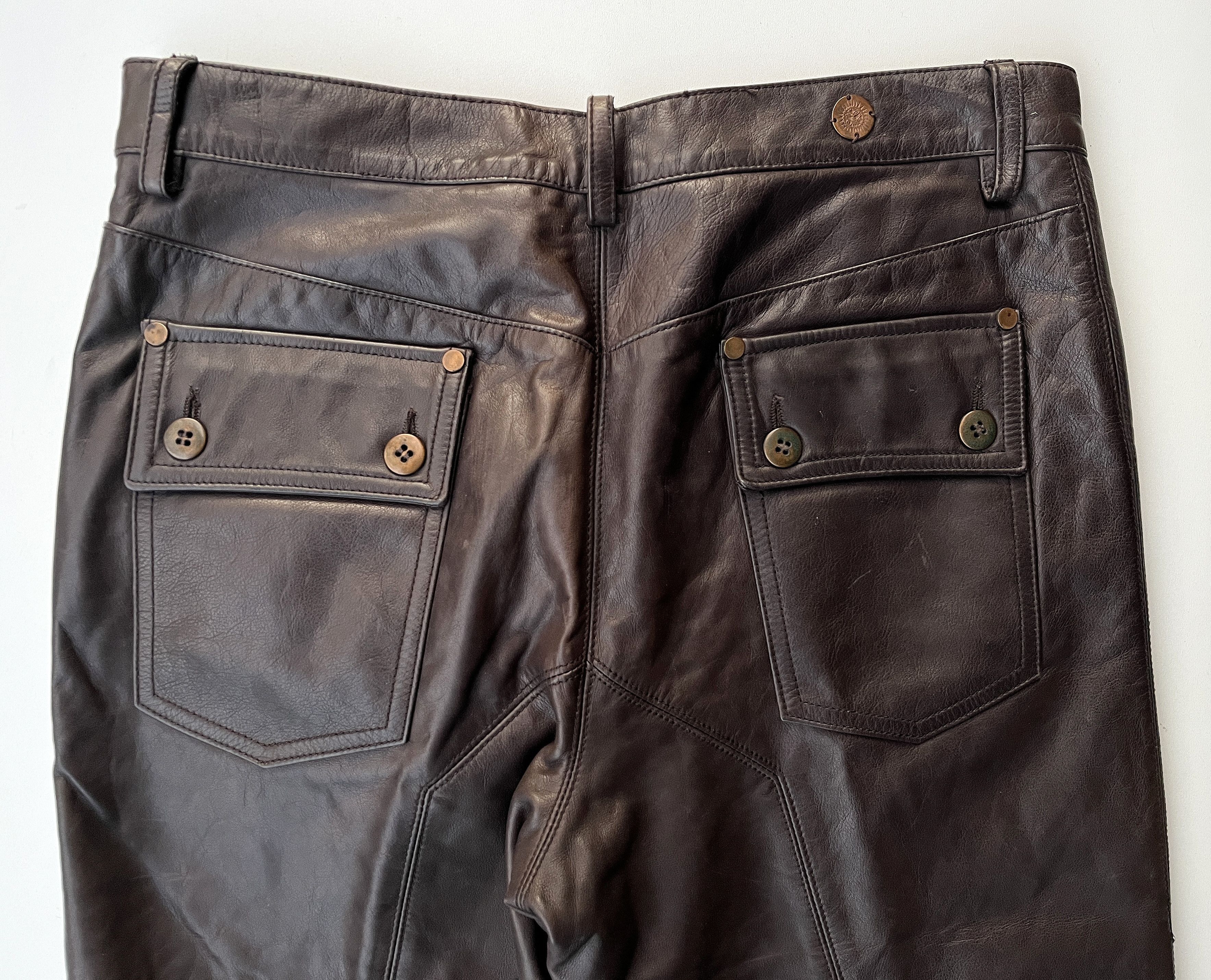 Leather Pants BLACK DIONISO sz. EU 48
