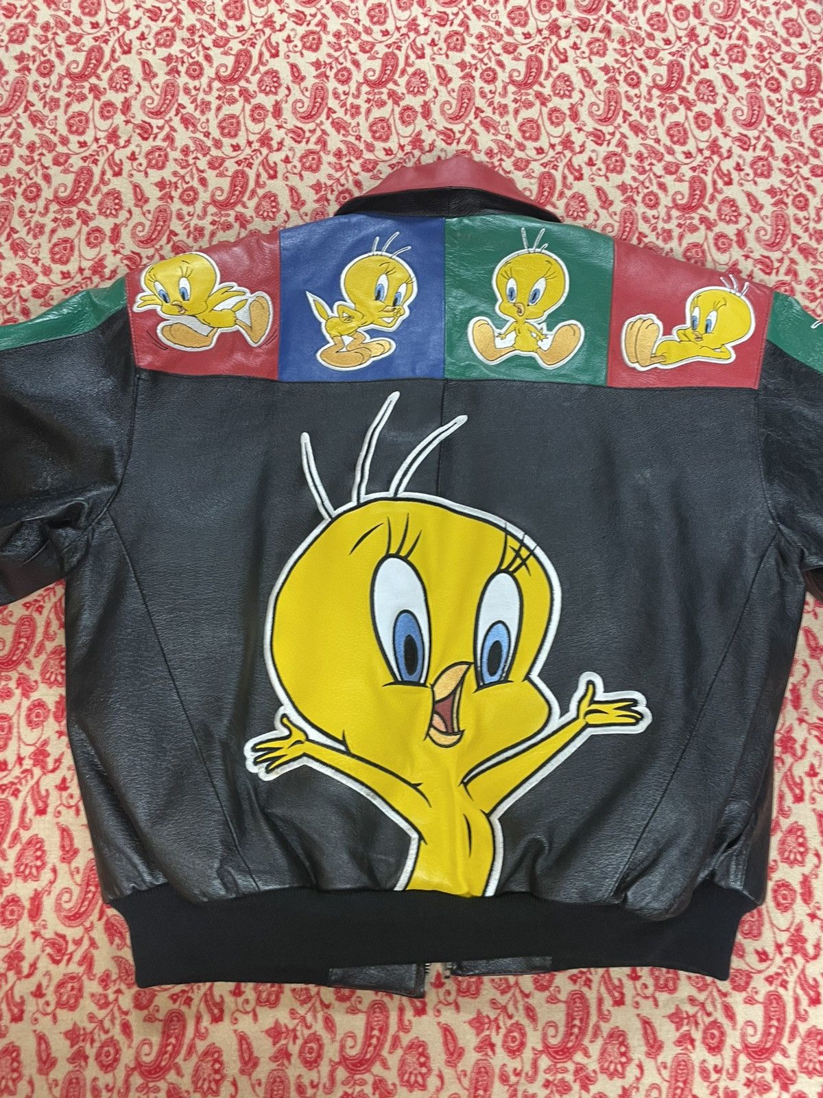 Vintage (BRAND NEW) Vintage Tweety Bird Leather Jacket Size US L / EU 52-54 / 3 - 4 Thumbnail