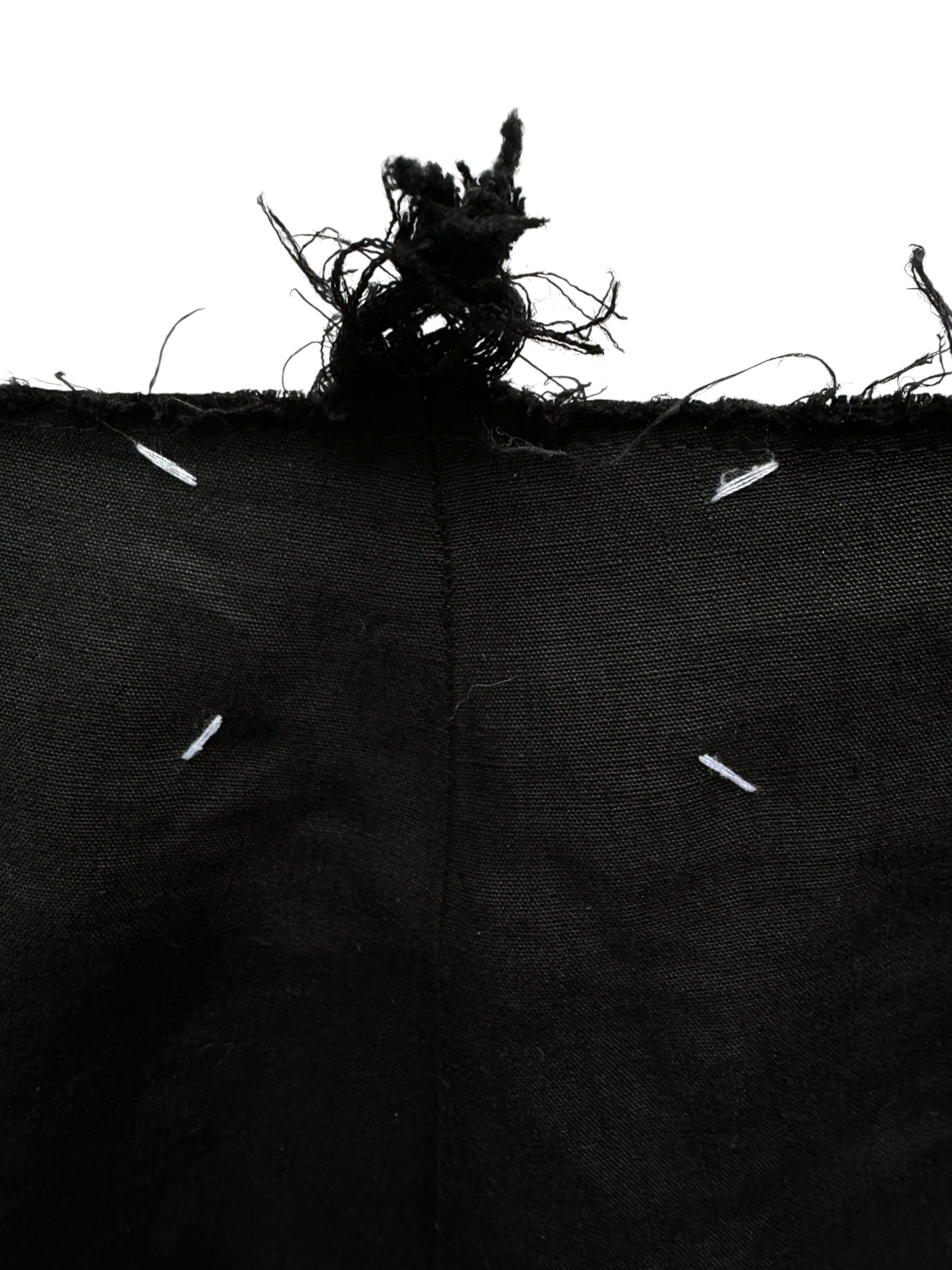 Maison Margiela Spring/Summer 2000 Black Linen Fringed Trousers Size 30" / US 8 / IT 44 - 4 Thumbnail