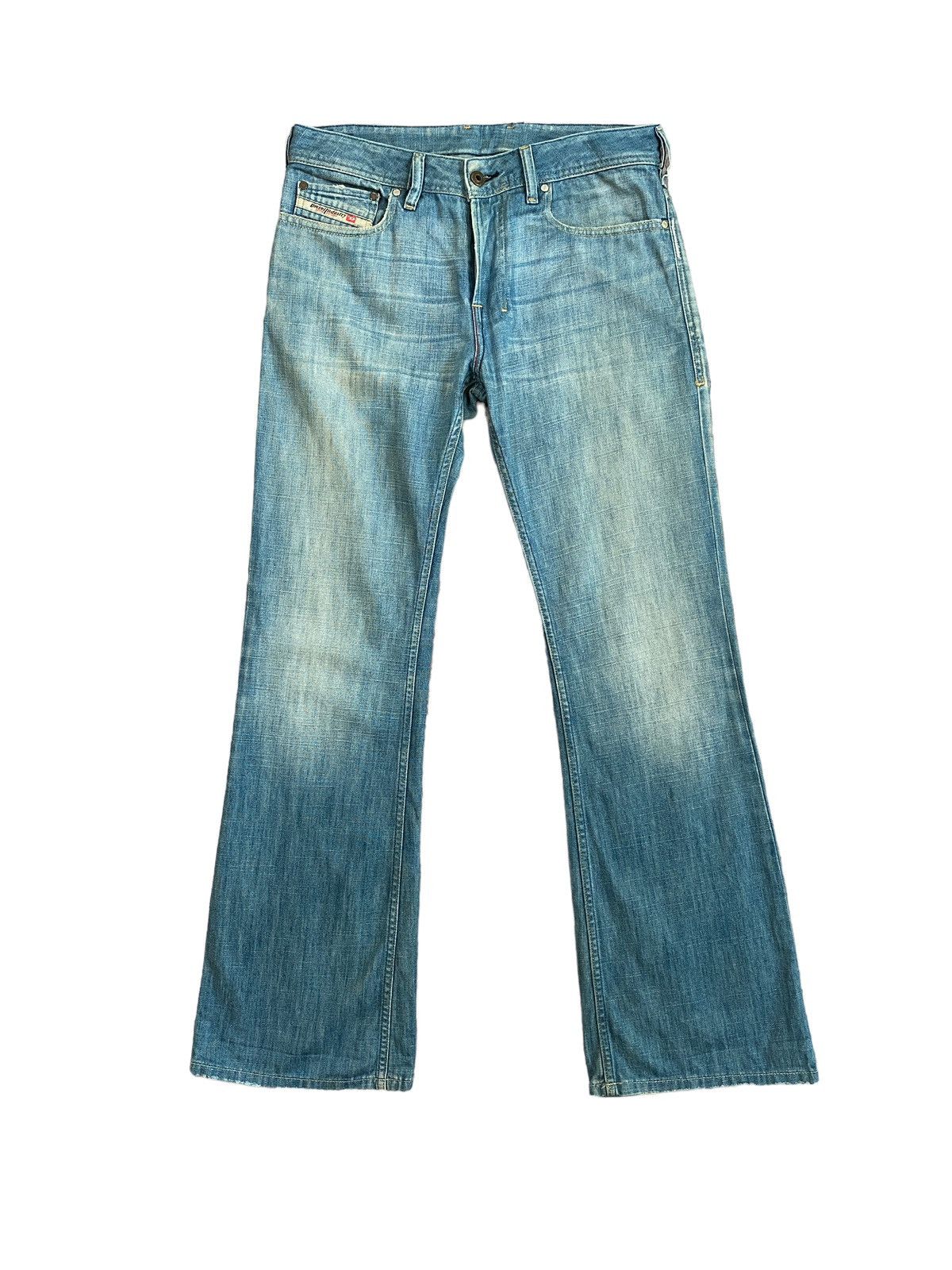 image of Flared Diesel Industry Bootcut Denim Jeans in Blue, Men's (Size 30)