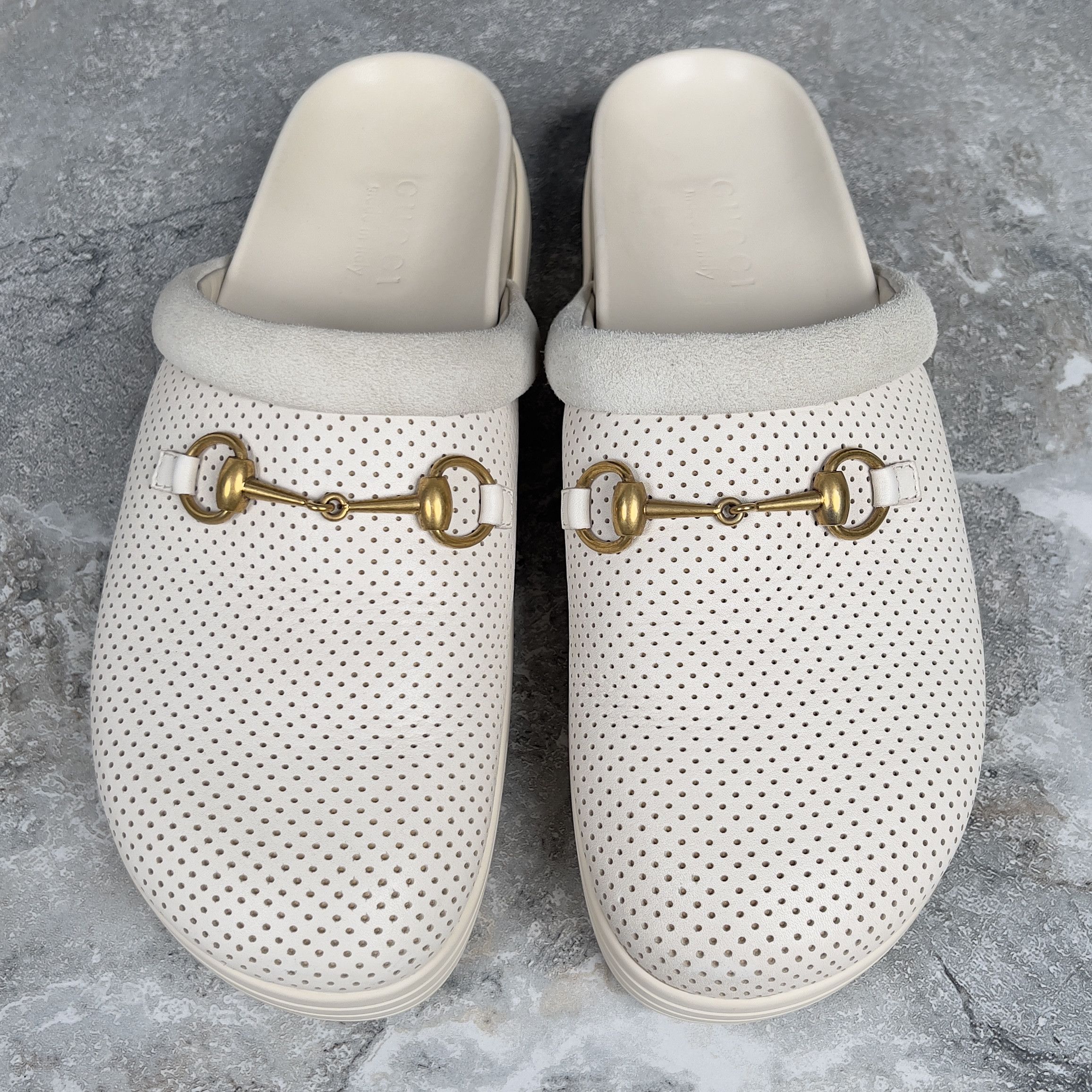 Gucci GUCCI Horsebit Platform Mallorca Mule Perforated Leather Size US 8.5 / EU 41-42 - 6 Thumbnail