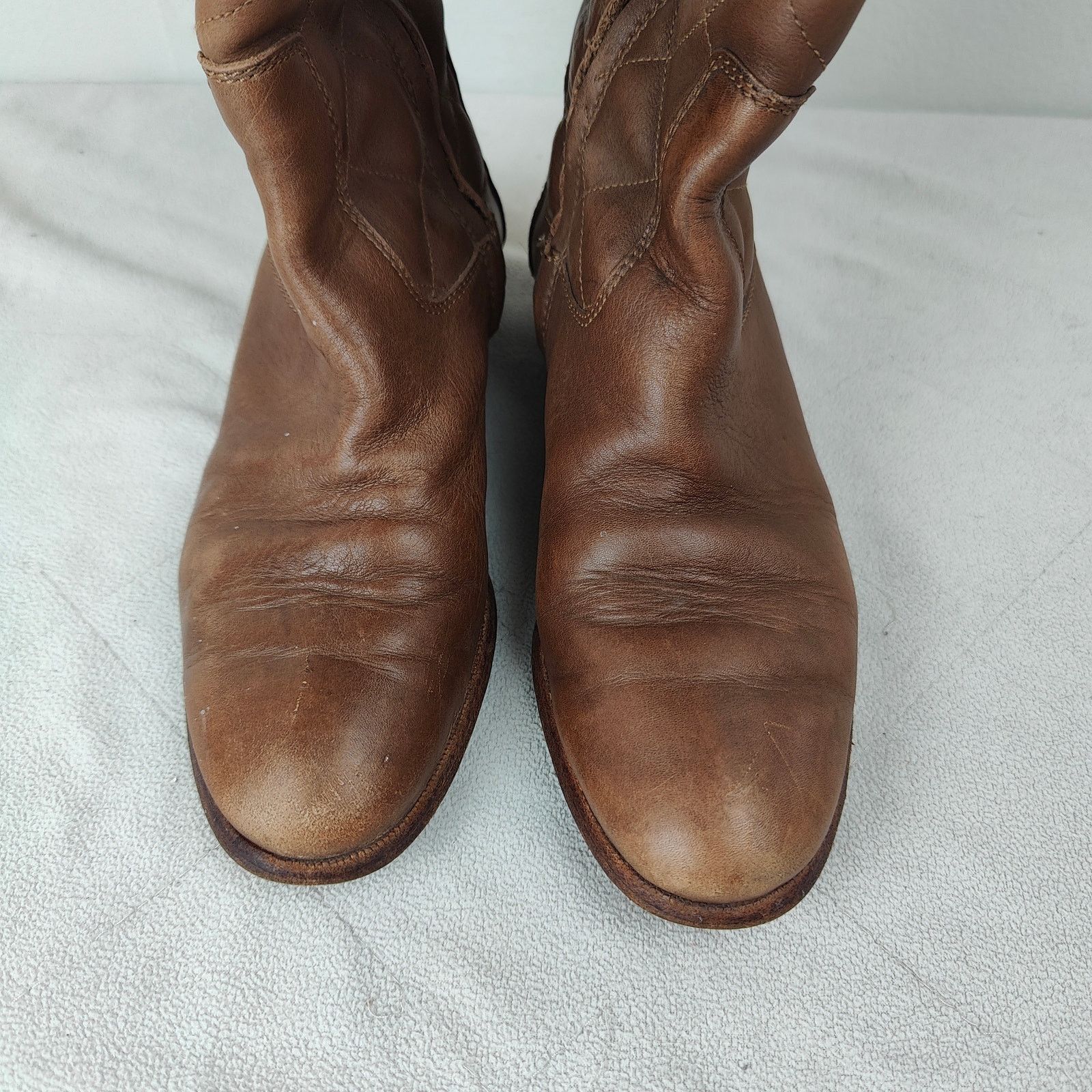 Burberry Burberry Quilted Leather Riding Boots Womens 38 8 Tan Size US 8 / IT 38 - 4 Thumbnail
