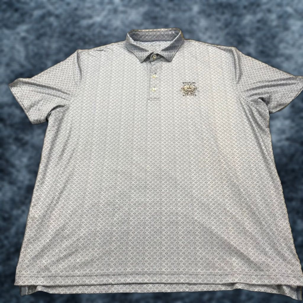 johnnie-O johnnie-O Whistling Straits Golf Polo Shirt Mens 2XL Blue Abstract Adler Geometric Short Sleeve Polo Shirt Size US XXL / EU 58 / 5 - 1 Thumbnail