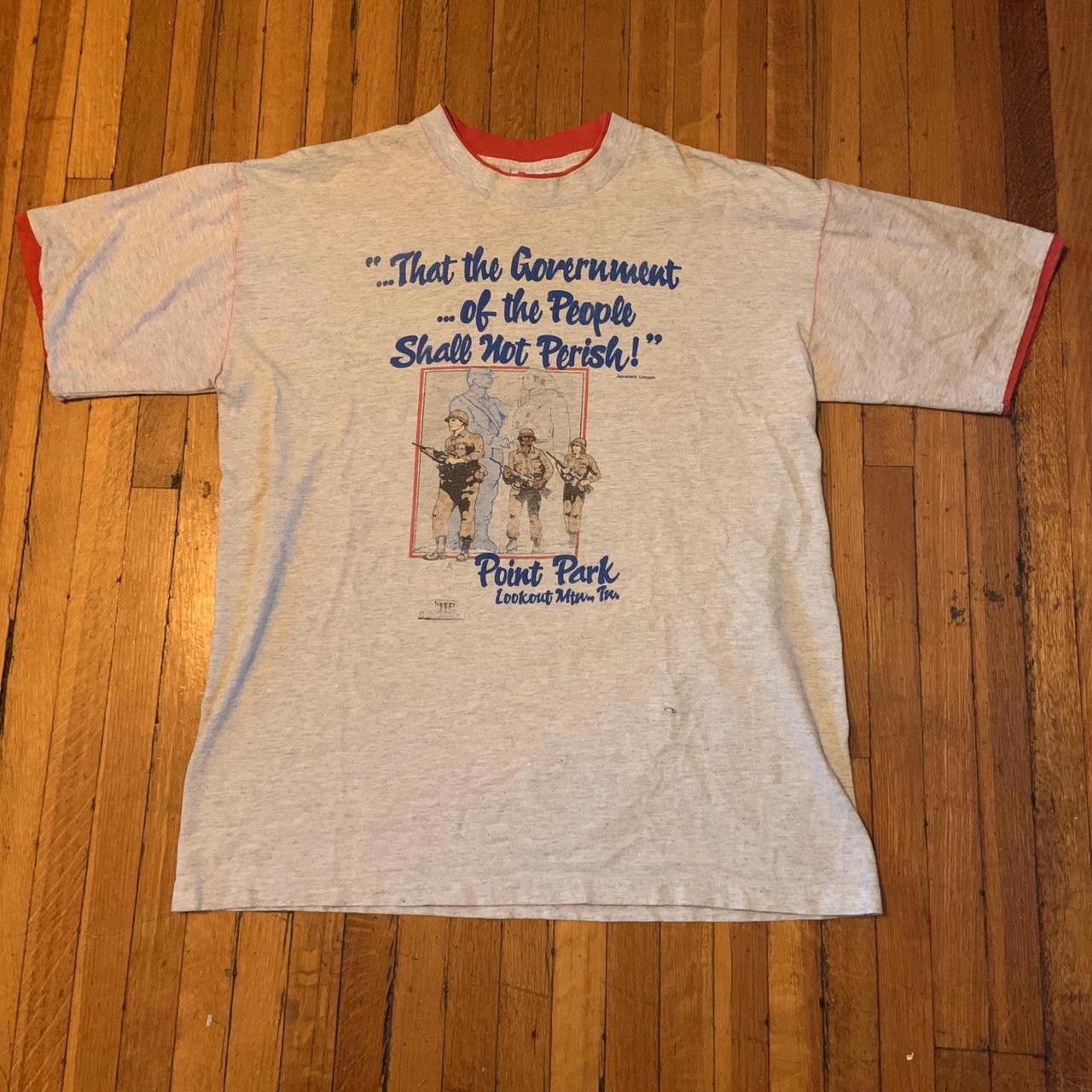 Designer Vintage Abe Lincoln Quote T Shirt Size US XL / EU 56 / 4 - 2 Thumbnail