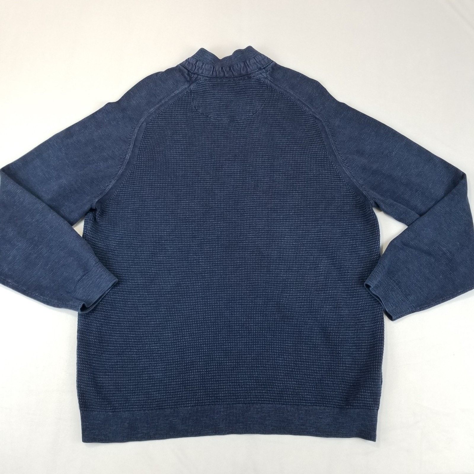 Tommy Bahama Tommy Bahama Sweater Men’s XL Blue Tidemark Half Zip Texture Size US XL / EU 56 / 4 - 3 Thumbnail