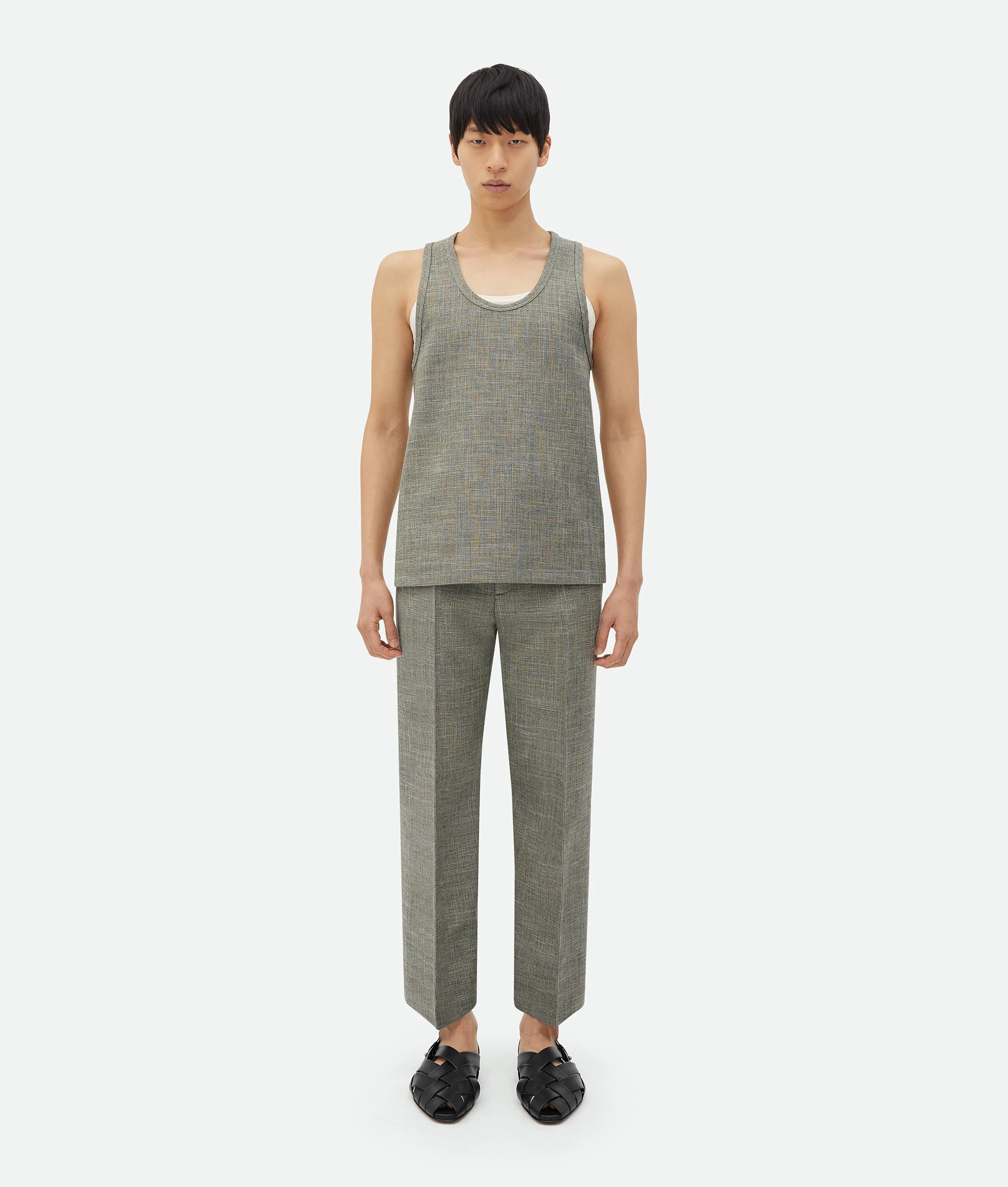 Bottega Veneta o1loc1c0824 733966 Wool Tank Top in Grey Size US M / EU 48-50 / 2 - 1 Thumbnail
