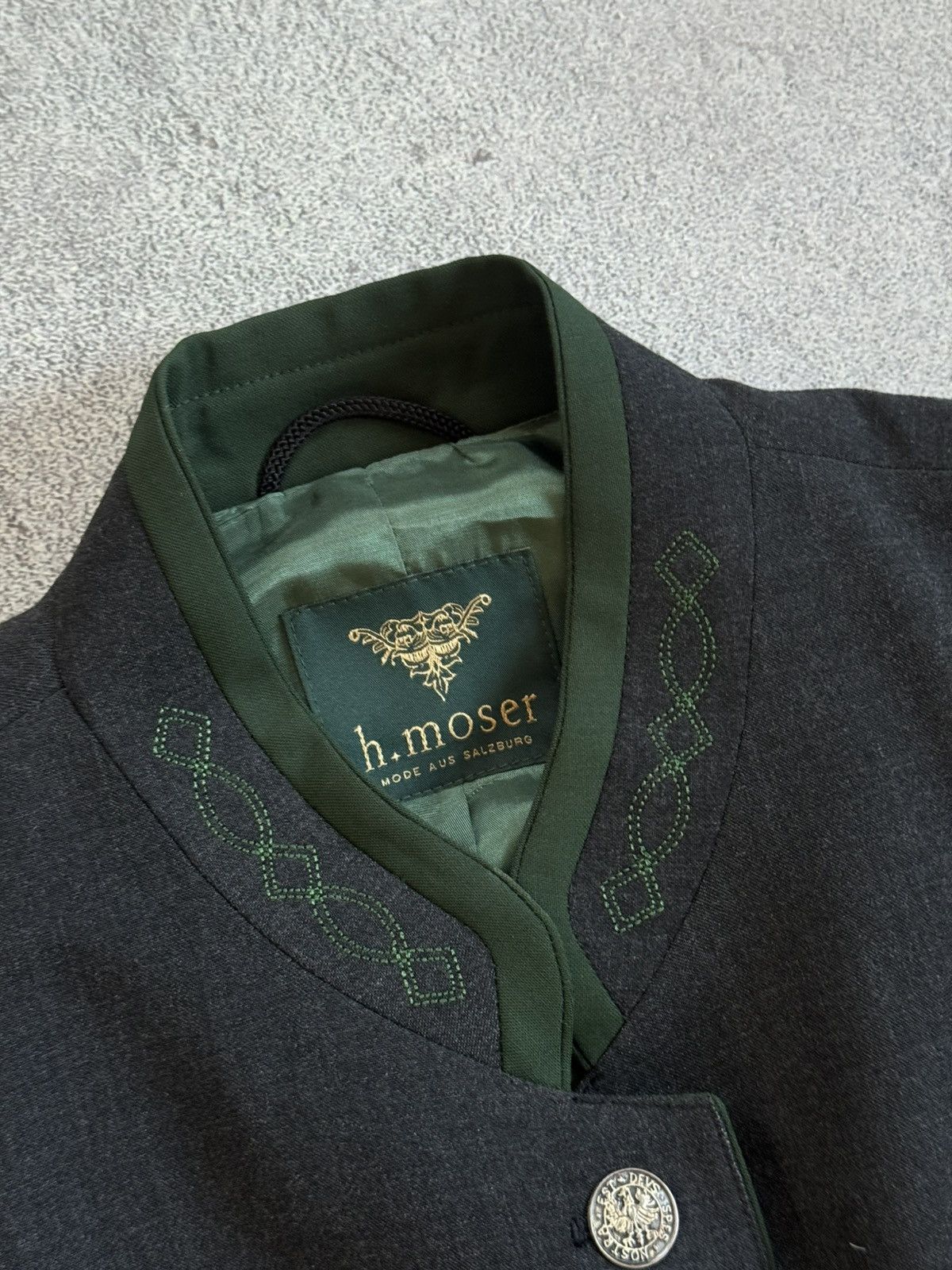 Other H.moser salzburg 46size button up long blazer light coat Size L / US 10 / IT 46 - 9 Thumbnail