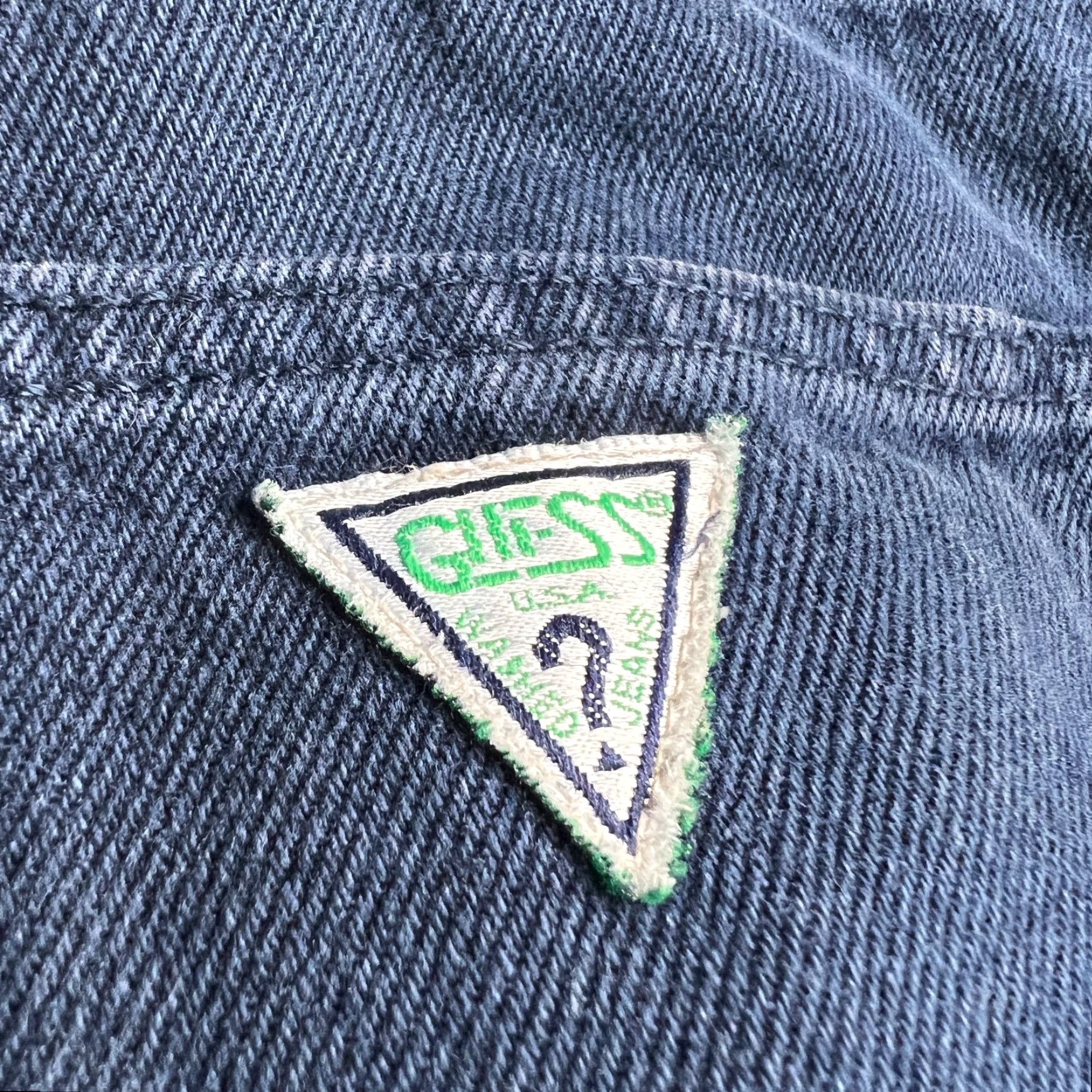 Guess VINTAGE GUESS Denim Shorts Blue 33 5-Pocket 90s USA Made Bermuda Mens Classic Jersey? Size US 33 - 7 Thumbnail
