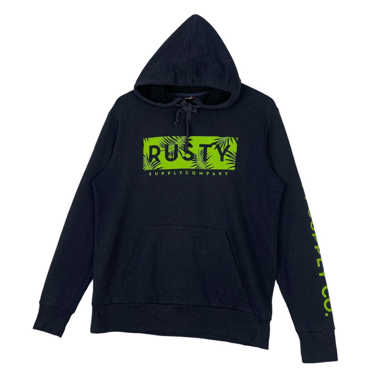 Rusty × Vintage Vintage Rusty Hoodie Navy Blue Pullover Jumper Size L Size US L / EU 52-54 / 3 - 2 Thumbnail