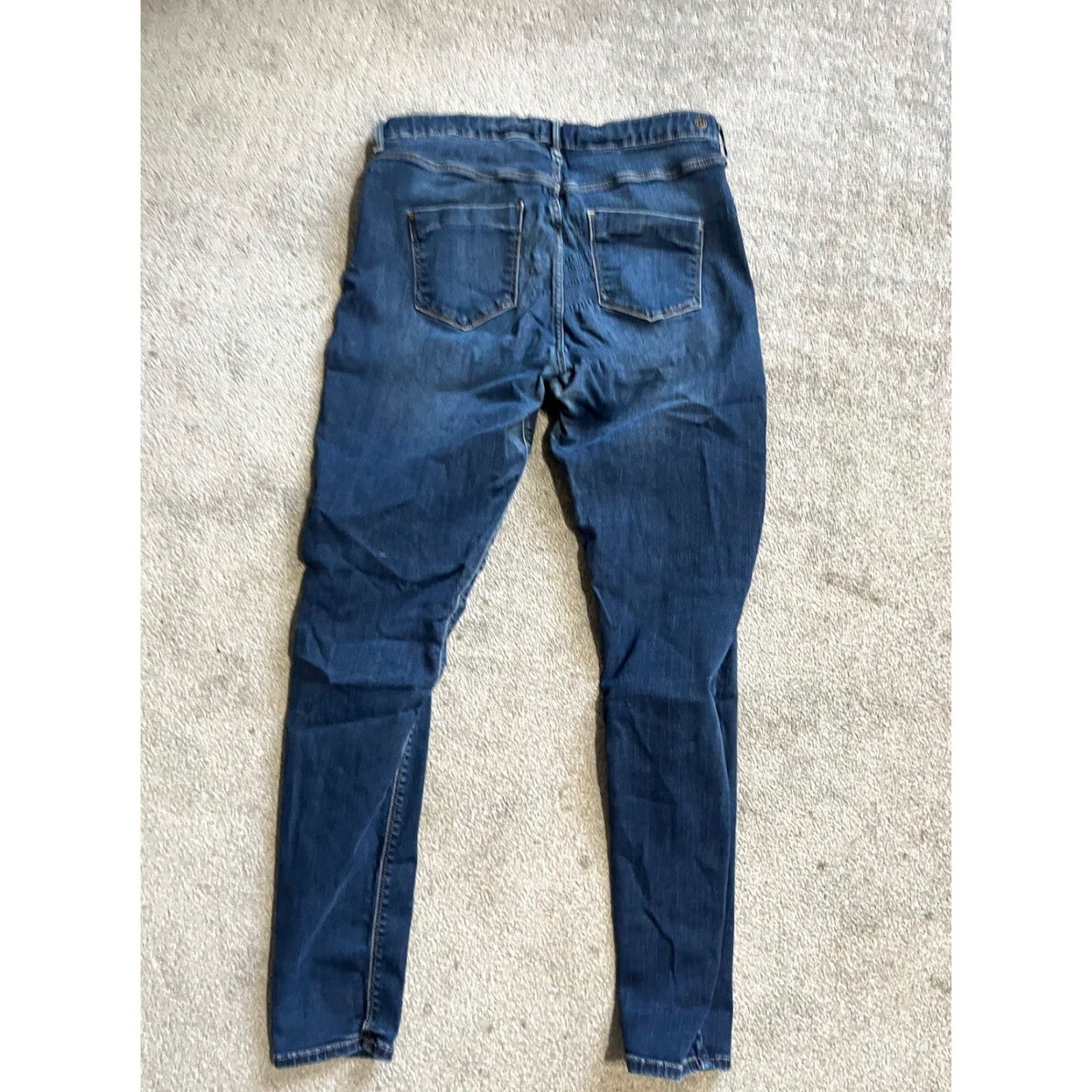 River Island River Island Molly Jeans Women’s Blue Mid-Rise Denim 5-Pocket Regular Fit Size 16 Womens Size 38" / US 16 / IT 52 - 3 Thumbnail