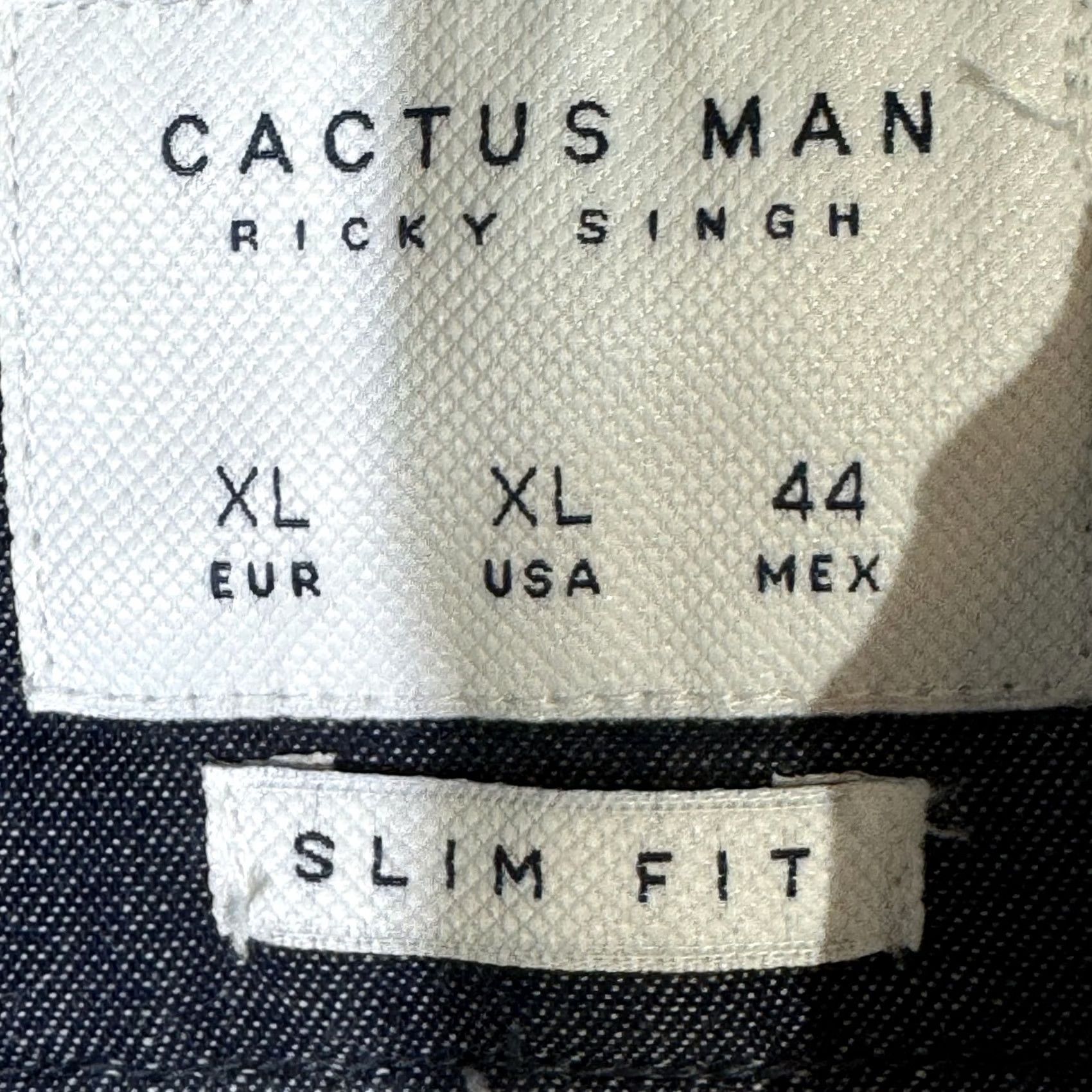 Vintage Cactus Man Shirt XL White Sailboat Graphic Slim Fit Button-Down Men’s M469 Size US XL / EU 56 / 4 - 7 Thumbnail