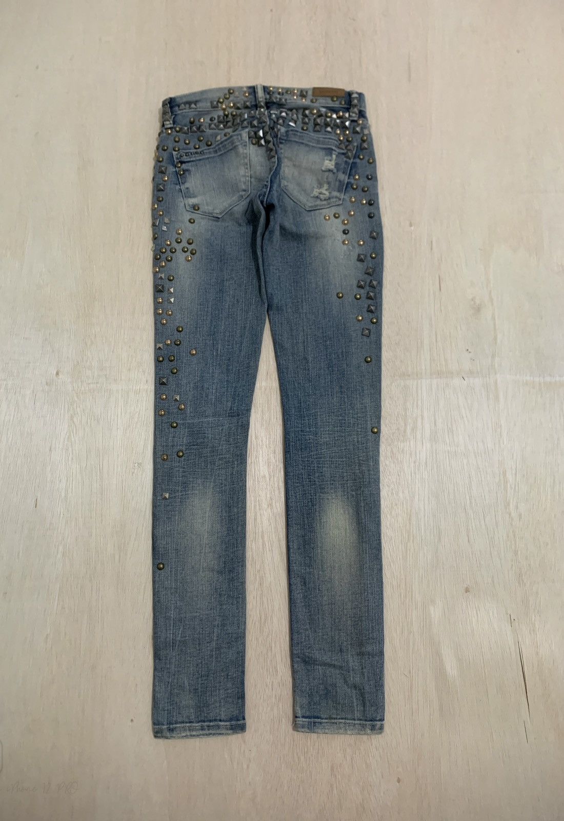20471120 × If Six Was Nine × Japanese Brand Distressed Denim Blanknyc Studded ifsixwasnine Punk style Size 27" / US 4 / IT 40 - 2 Thumbnail