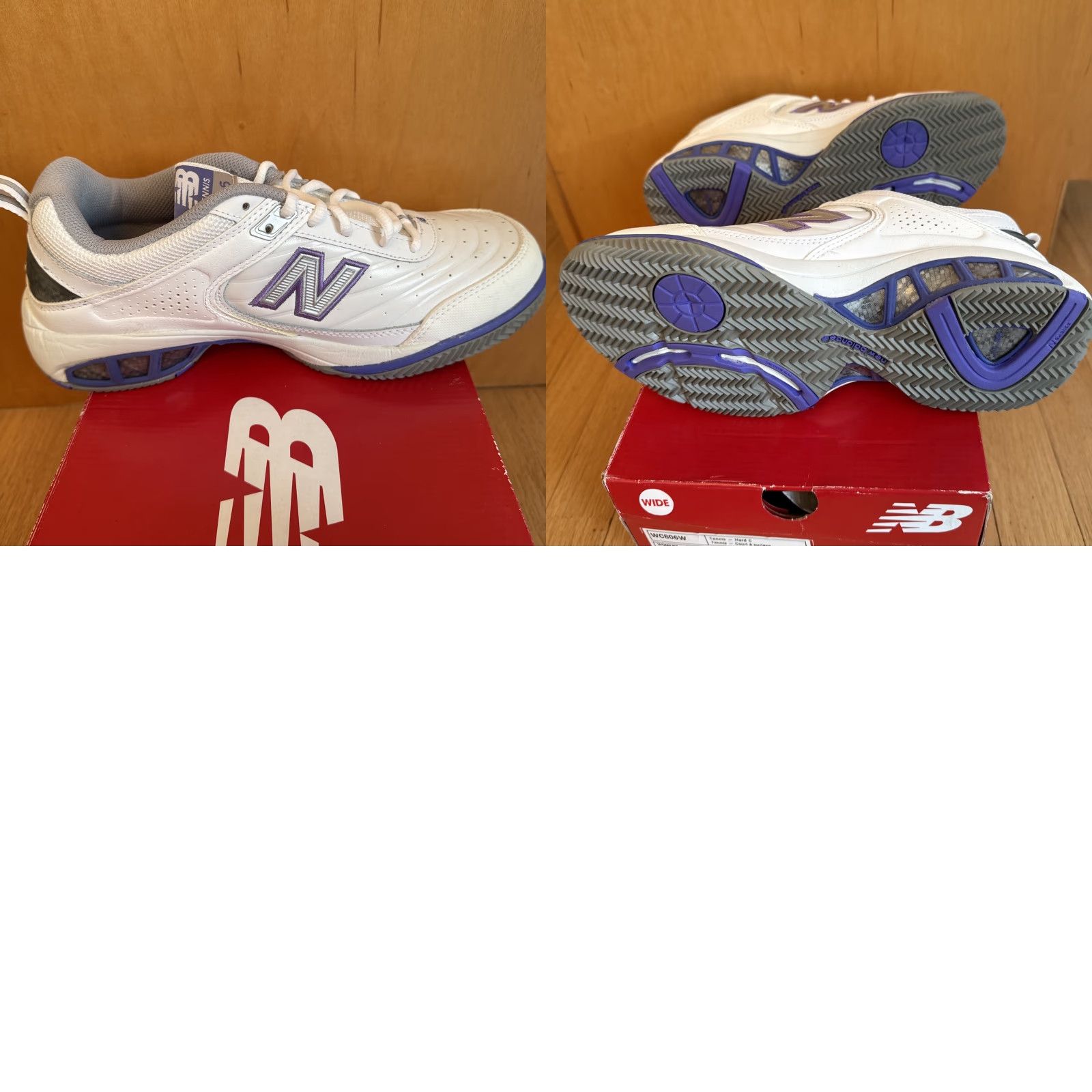 New Balance New Balance 806 Tennis Sneaker Women White Purple Size 10D Wide WC806W Size US 10 / IT 40 - 8 Thumbnail