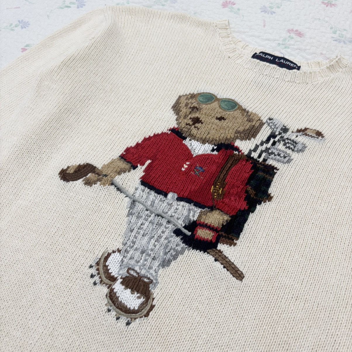 Polo Ralph Lauren 90s Vintage Polo Ralph Lauren Sport Bear Golf Knit Sweater Size US S / EU 44-46 / 1 - 3 Thumbnail