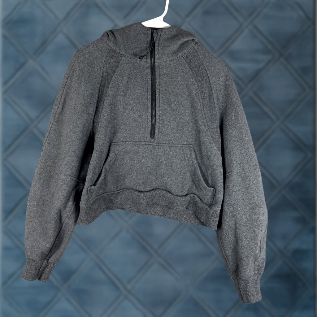 Lululemon Lululemon Scuba Hoodie Womens M Gray 1/2 Zip Fleece High Neck Pullover Size M / US 6-8 / IT 42-44 - 1 Thumbnail