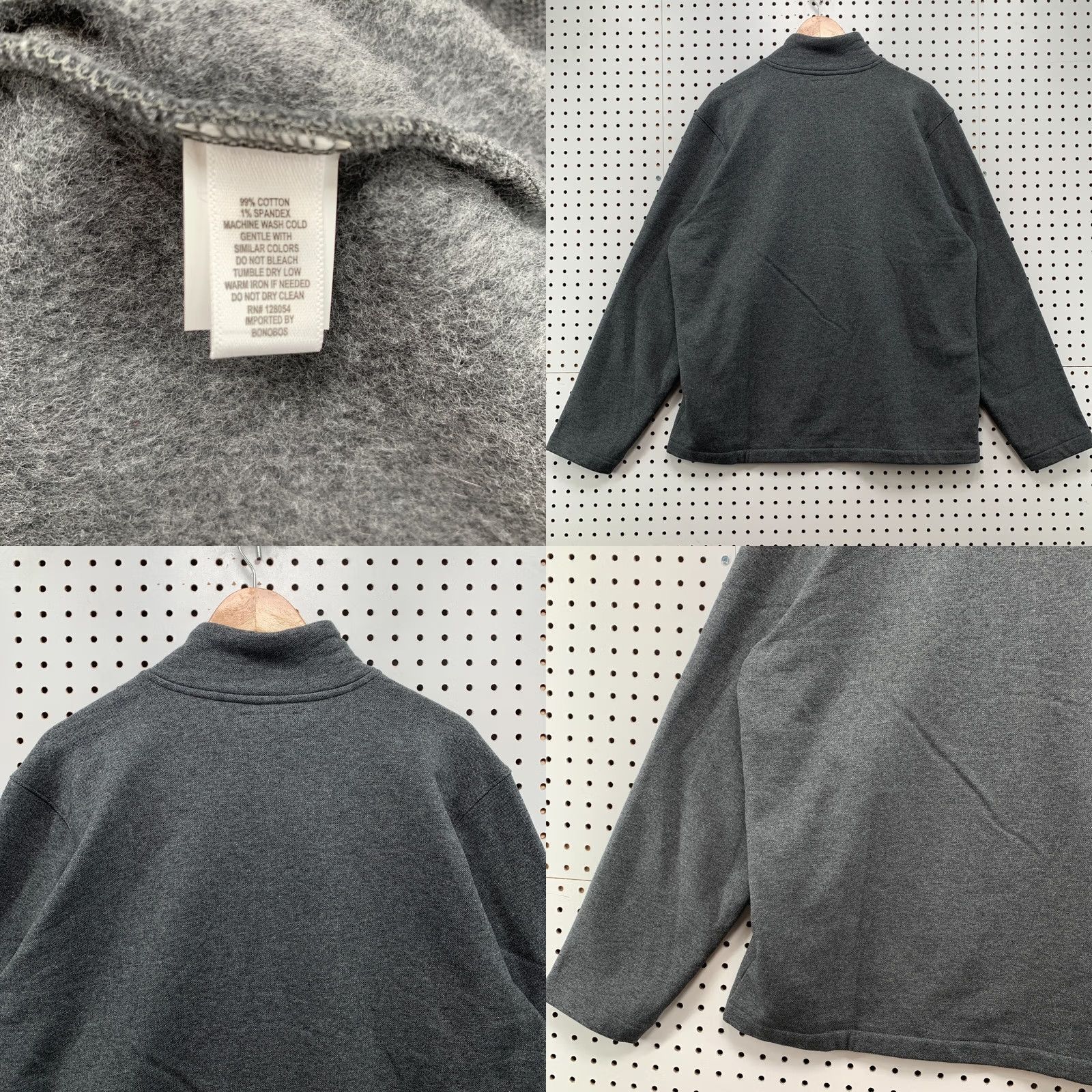 Bonobos Bonobos Sweater Mens XL Gray Zip Pullover Red Mock Neck Long Sleeve 25x28 Size US XL / EU 56 / 4 - 8 Thumbnail