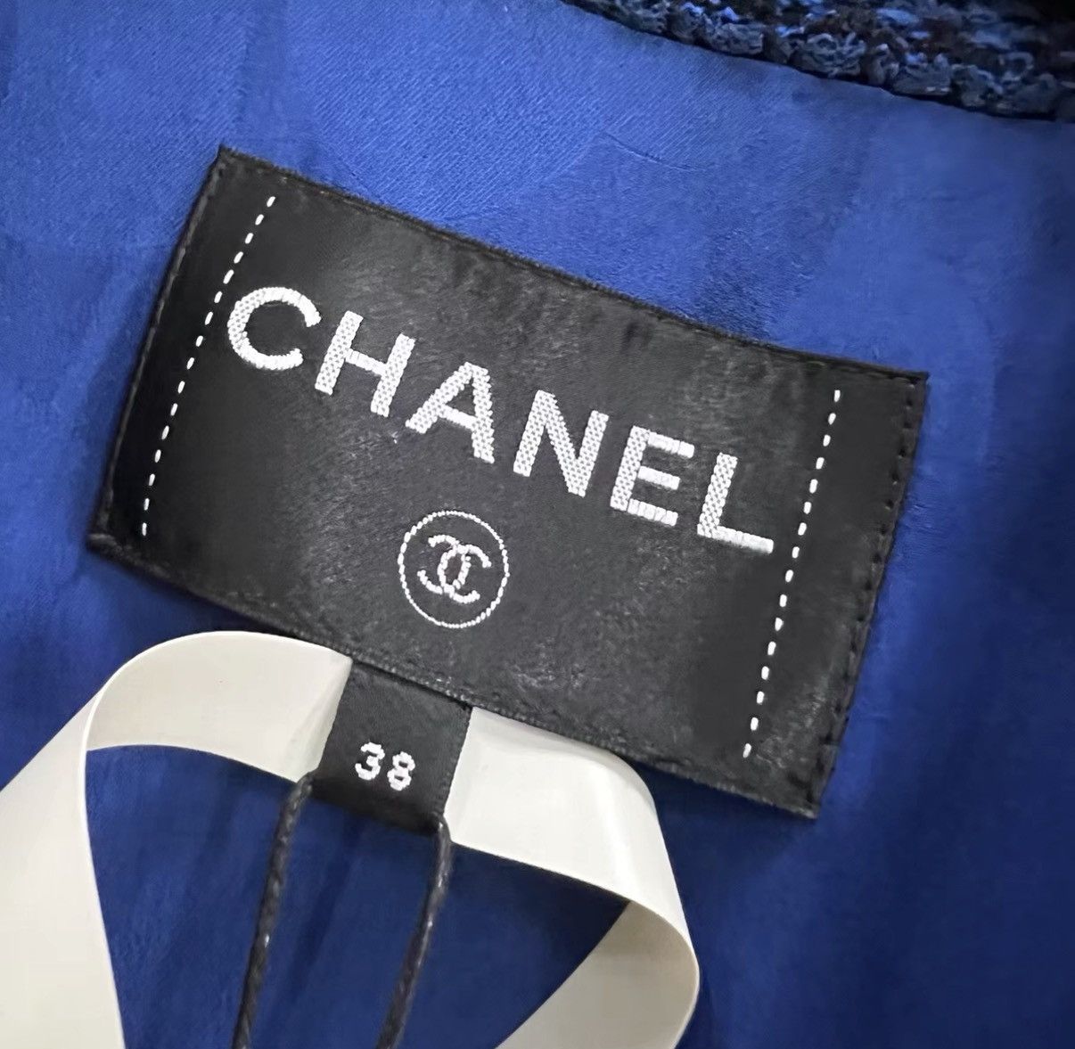 Chanel CHANEL 22P Blue Woven Tweed Lapel Jacket J41 Size XS / US 0-2 / IT 36-38 - 4 Thumbnail