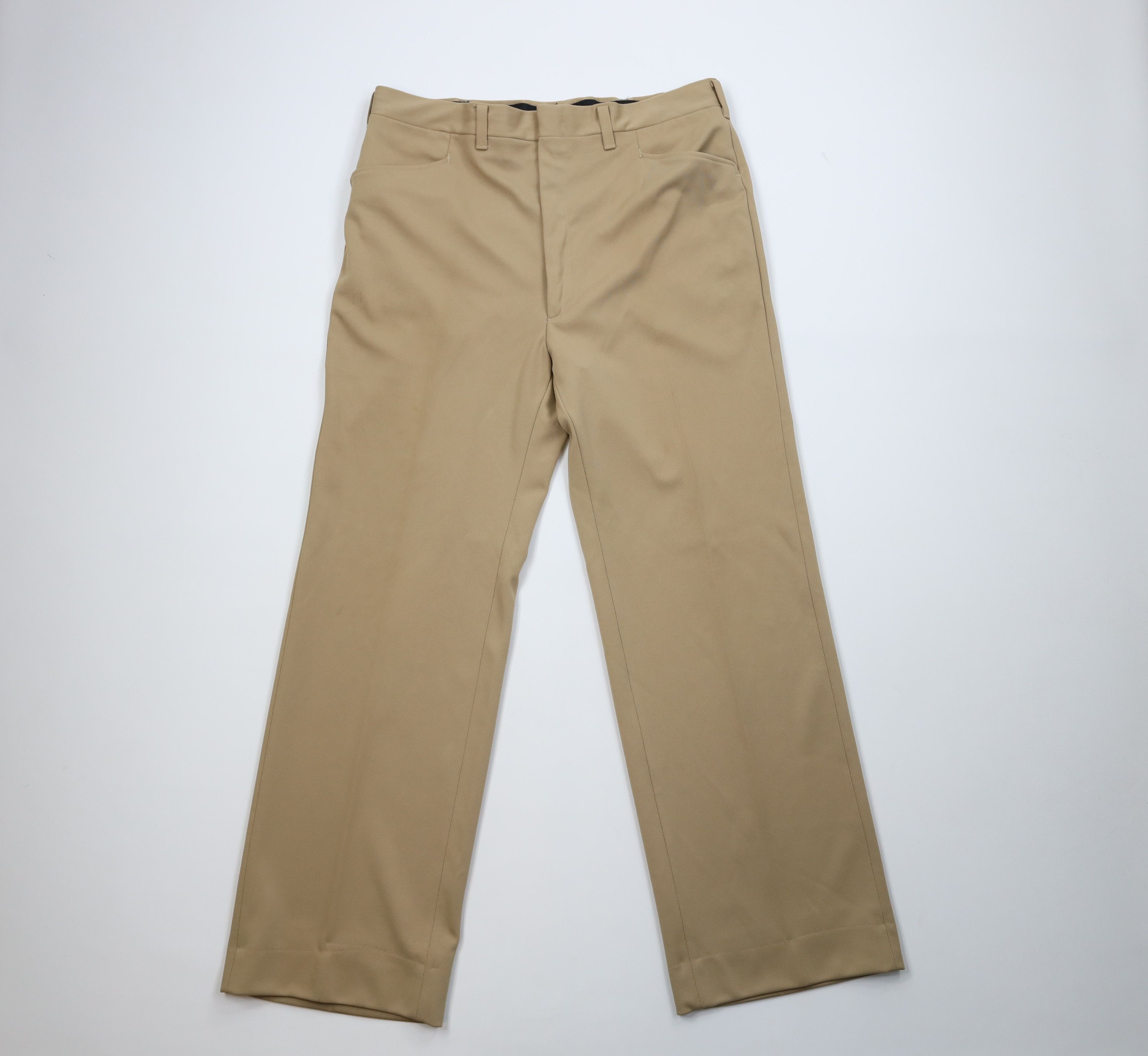 Vintage Vintage 70s Streetwear Knit Flared Wide Leg Chino Pants USA Size US 36 / EU 52 - 1 Thumbnail