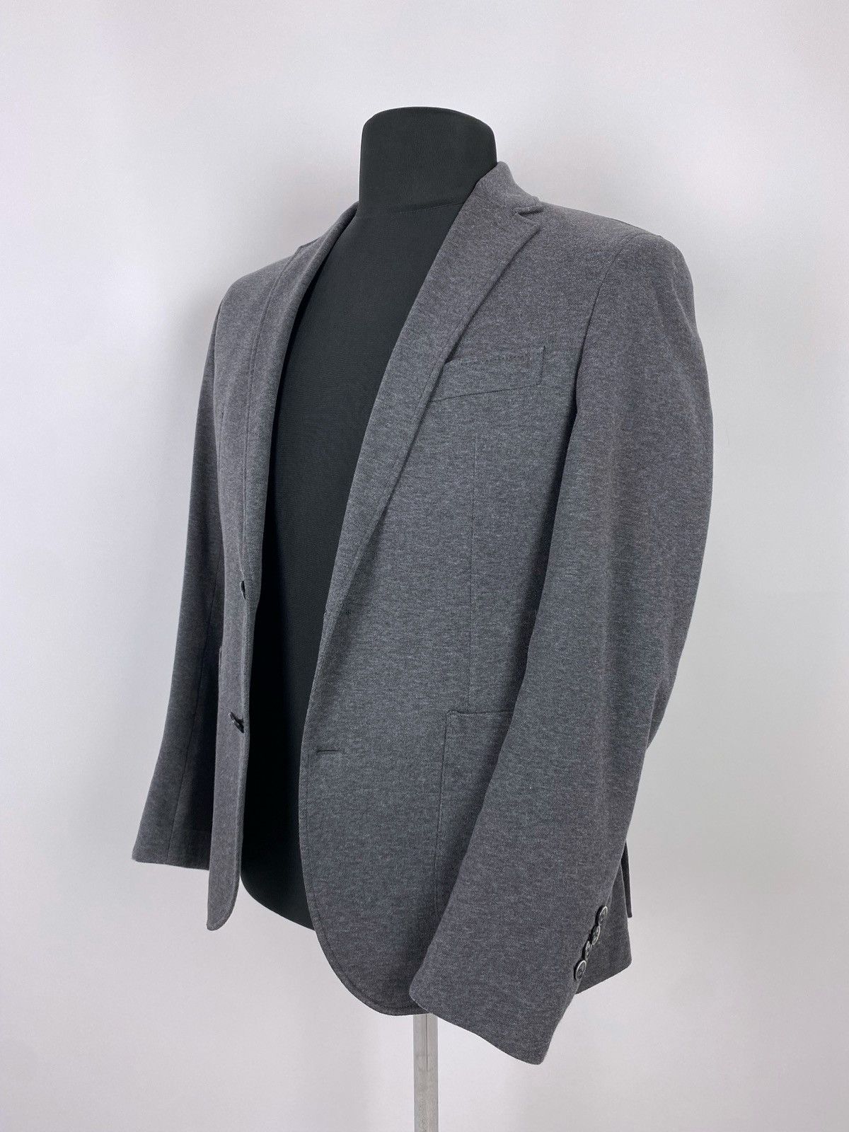 Hackett Hackett Piquet Jersey Gray Two Button Blazer Jacket Size US M / EU 48-50 / 2 - 1 Thumbnail