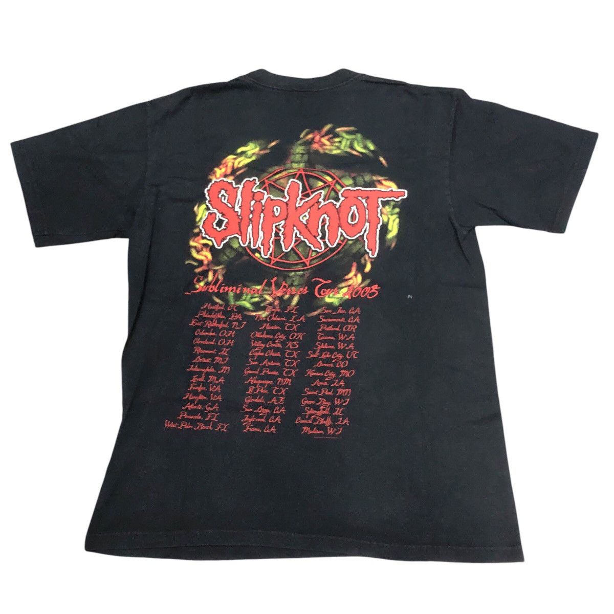 Band Tees × Slipknot × Vintage Rare Vtg Slipknot Subliminal Verses Death Mask Band Tshirt Size US M / EU 48-50 / 2 - 3 Thumbnail