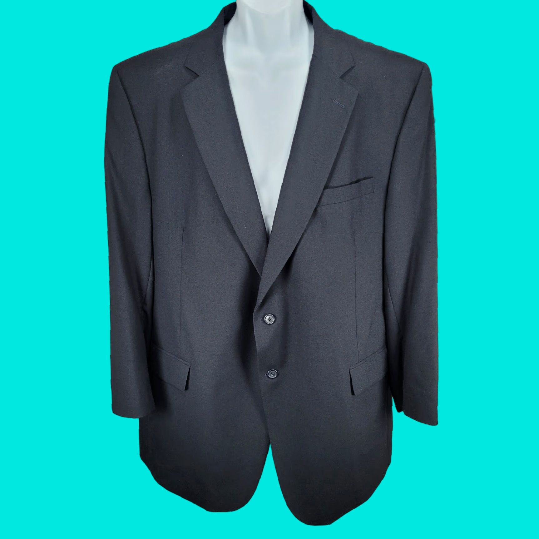 Jos. A. Bank Jos. A. Bank Dark Blue 100% Wool Single Vented Notch Blazer Sport Coat 50 Size 50R - 1 Thumbnail