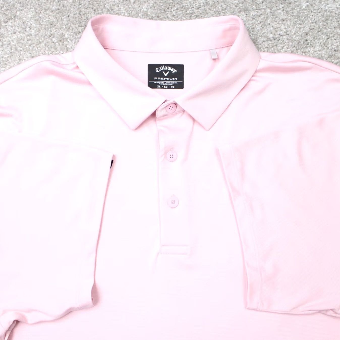 Callaway Callaway Polo Shirt Mens XL Pink Short Sleeve Golf 100% Polyester Regular Fit Polo Shirt Size US XL / EU 56 / 4 - 2 Thumbnail