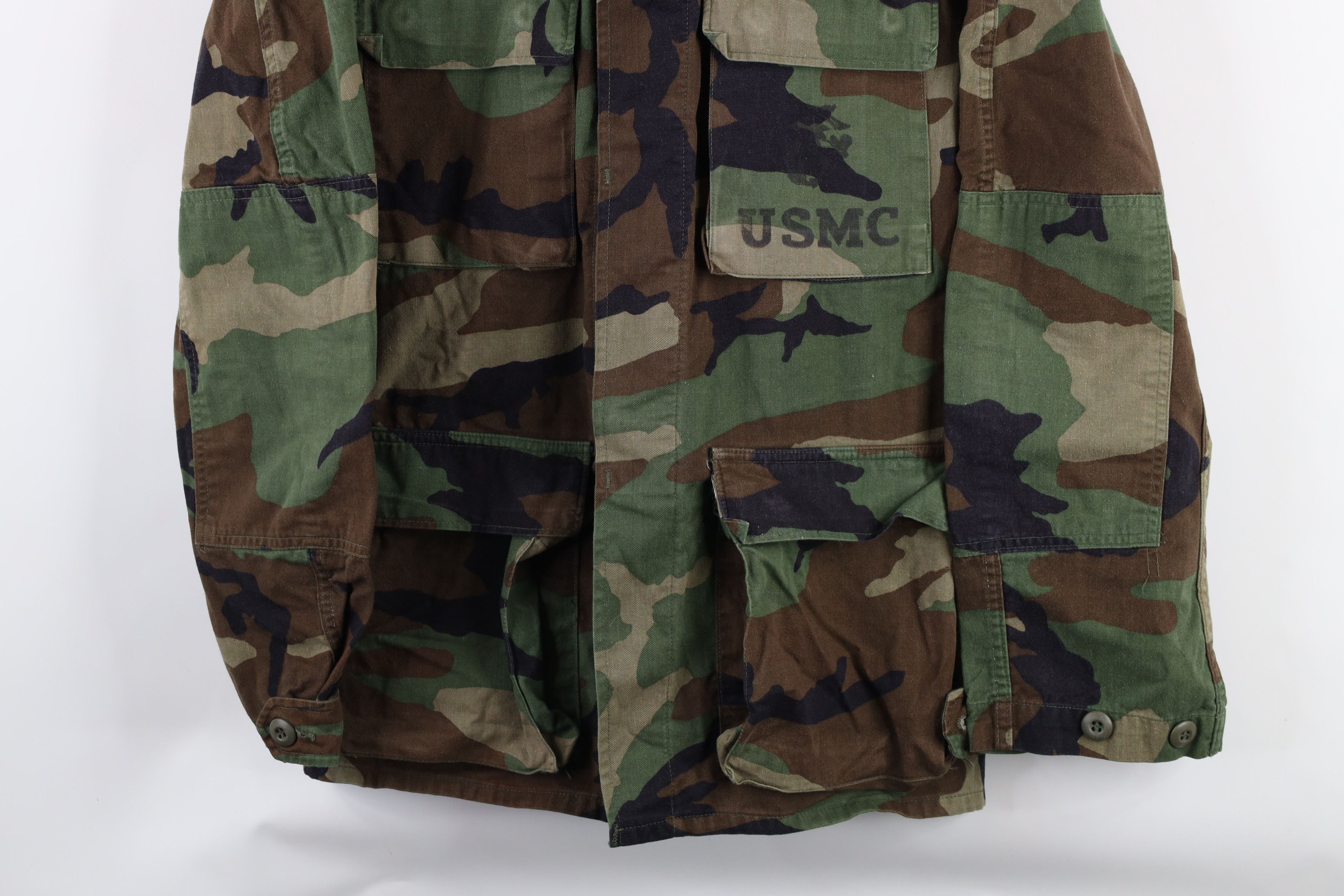 Vintage Vintage 90s USMC Woodland Camouflage Combat Coat Jacket USA Size US S / EU 44-46 / 1 - 3 Thumbnail