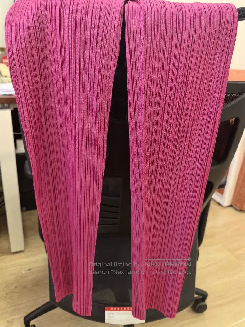 Issey Miyake Issey Miyake size:3 Bright Pink Straight-Leg Pants Size 31" - 5 Thumbnail