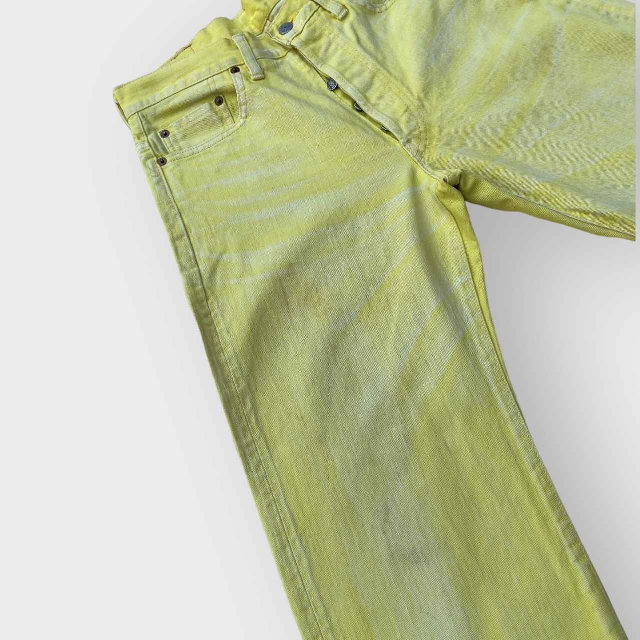 Yohji Yamamoto SS02 Runway Yellow Wash Jeans Size US 32 / EU 48 - 5 Thumbnail