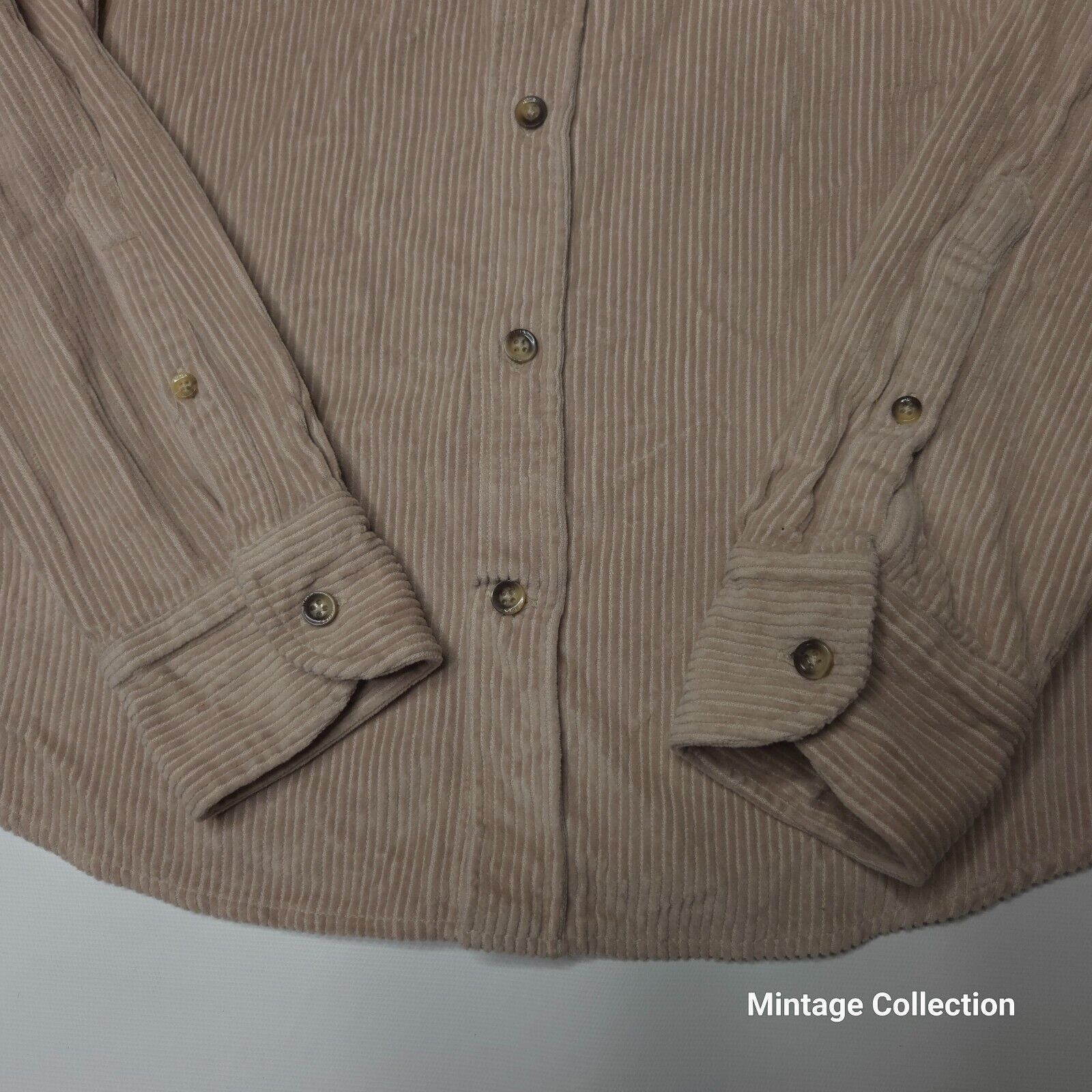 Reiss REISS Bonucci Corduroy Twin Pocket Beige Long sleeve Shirt M Size US M / EU 48-50 / 2 - 5 Thumbnail