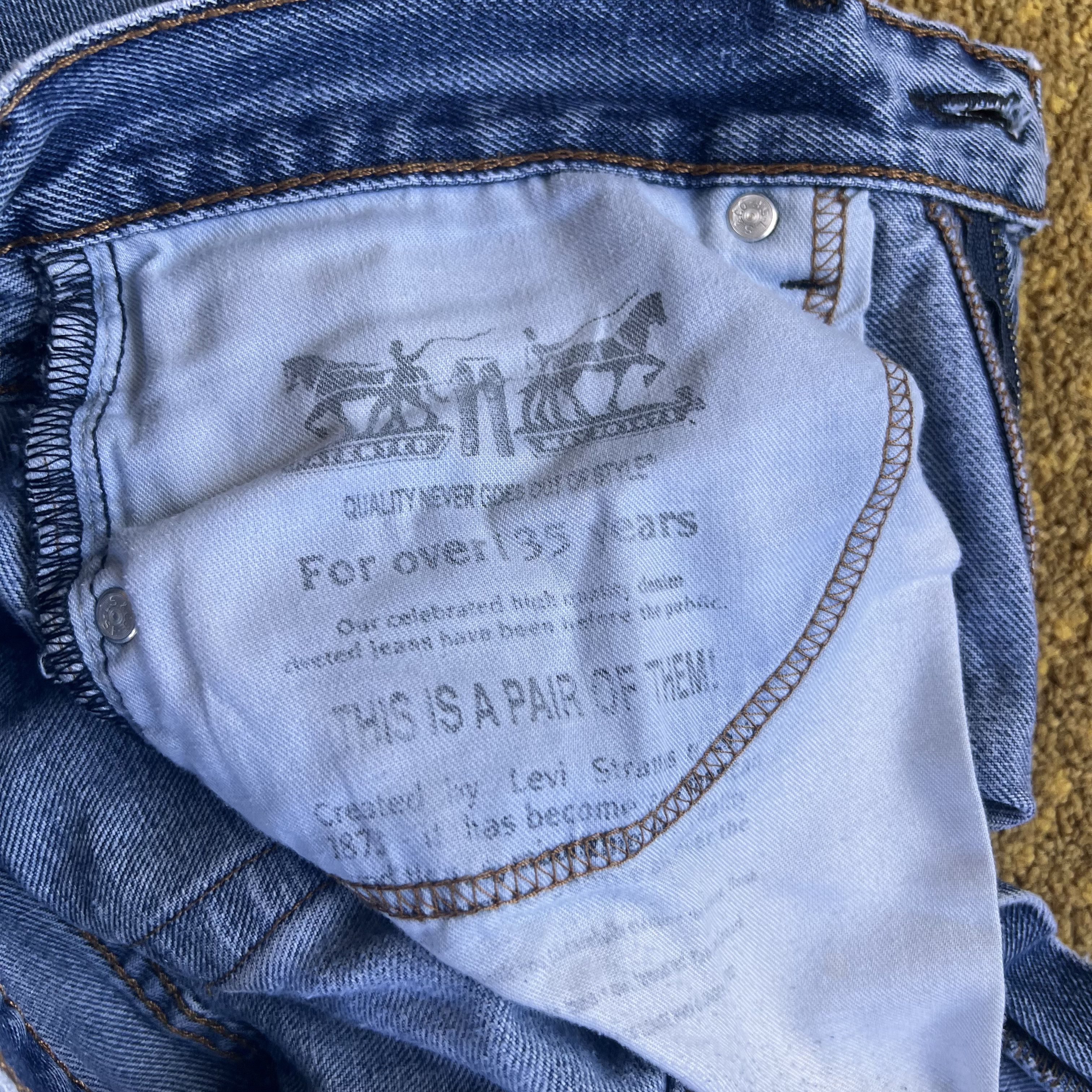 Levi's Vintage Clothing × Vintage Levi's 505 light blue ripped, distressed jeans Size US 32 / EU 48 - 5 Thumbnail
