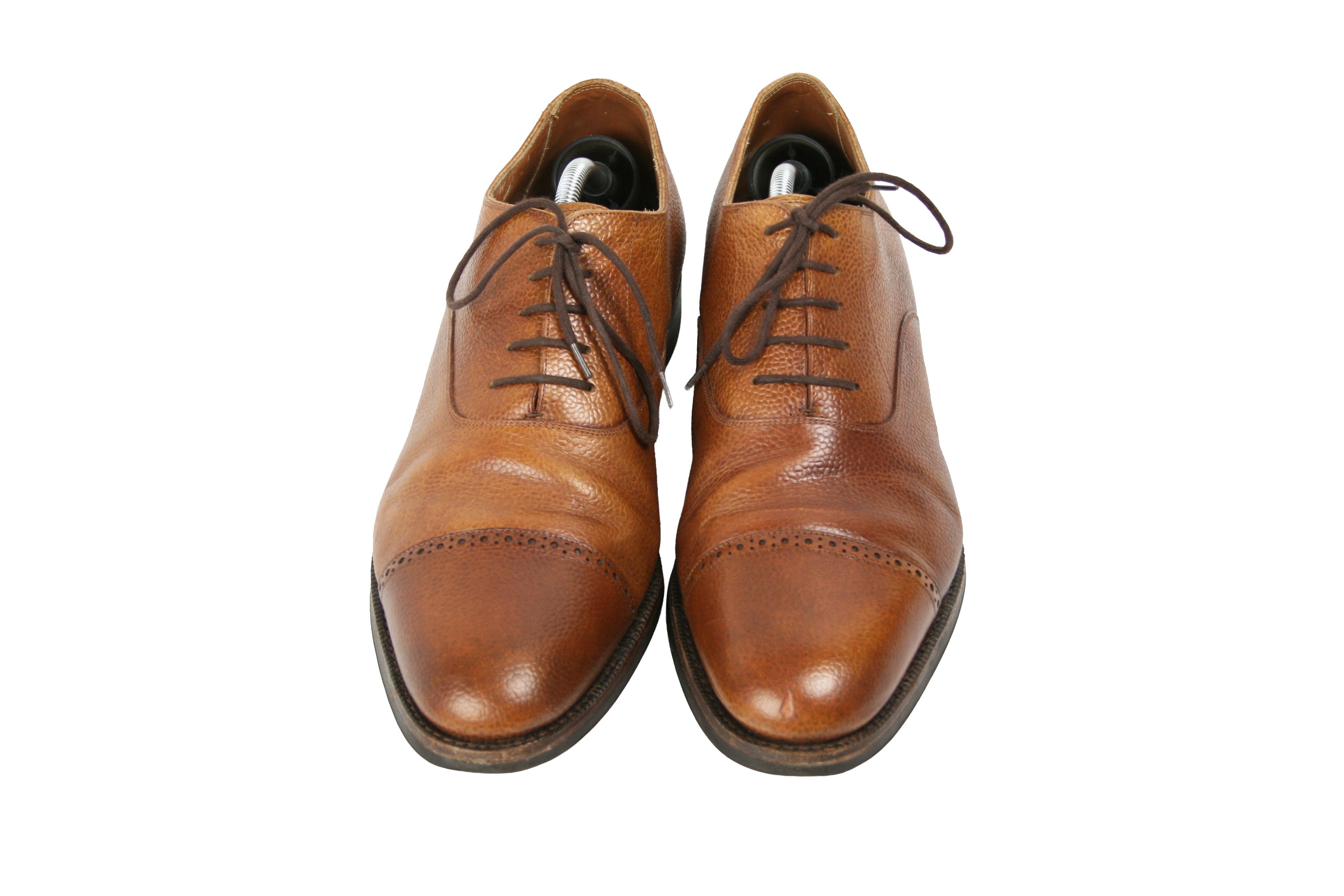 Meermin Chestnut Country Calf Pebble Grain Leather Shoes Size US 11.5 / EU 44-45 - 9 Thumbnail