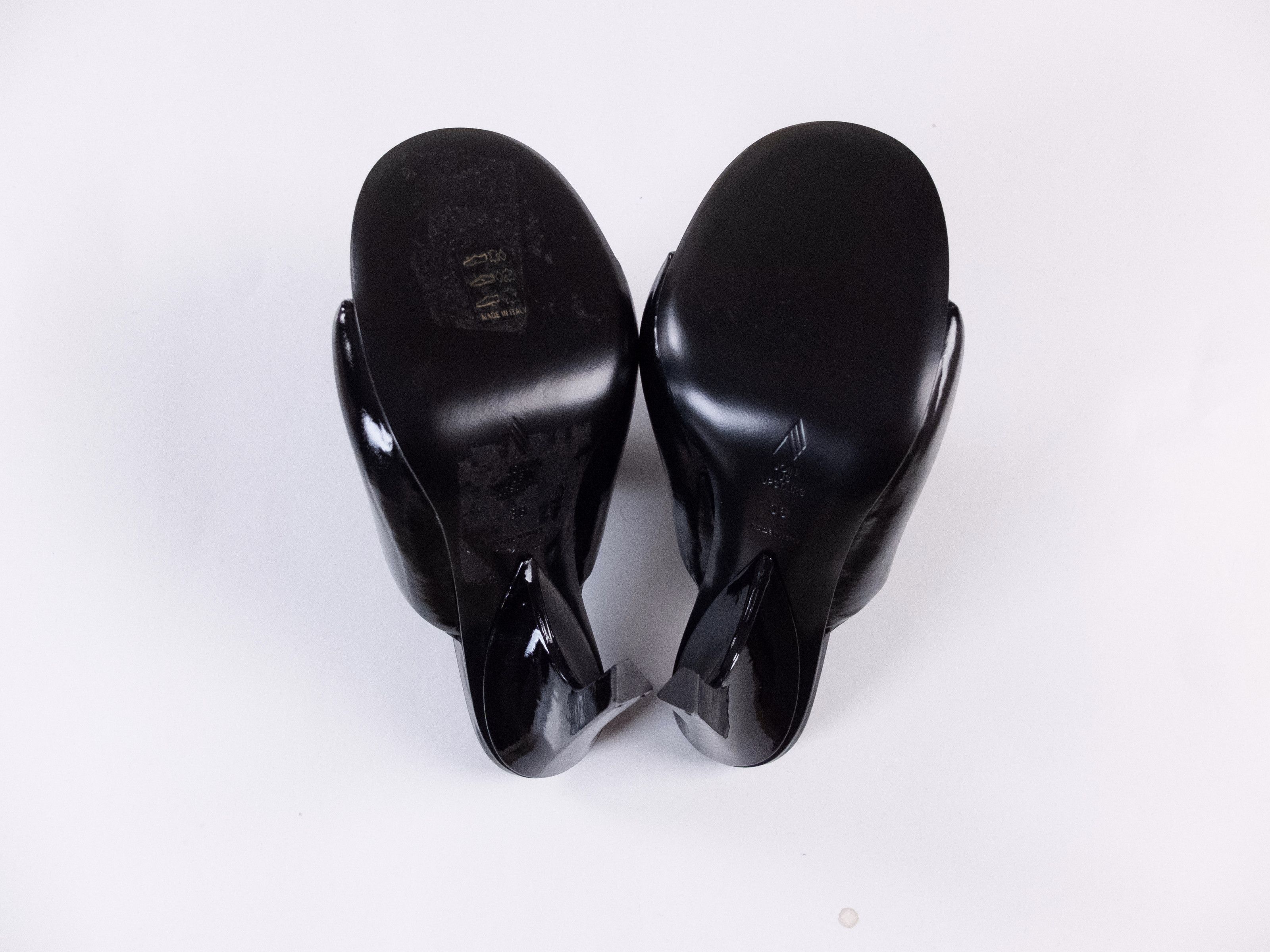 The Attico THE ATTICO Rem black varnish faux leather mules sandals 8 38 Size US 8 / IT 38 - 9 Thumbnail