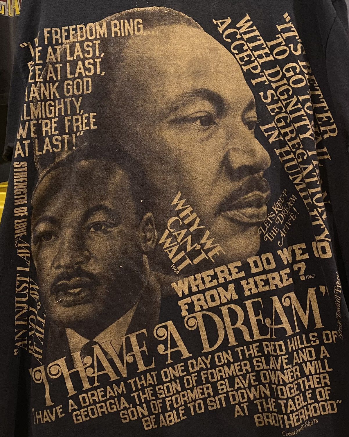 Vintage T Shirt Martin Luther King Vintage AOP Dream Black History Size US XL / EU 56 / 4 - 4 Thumbnail