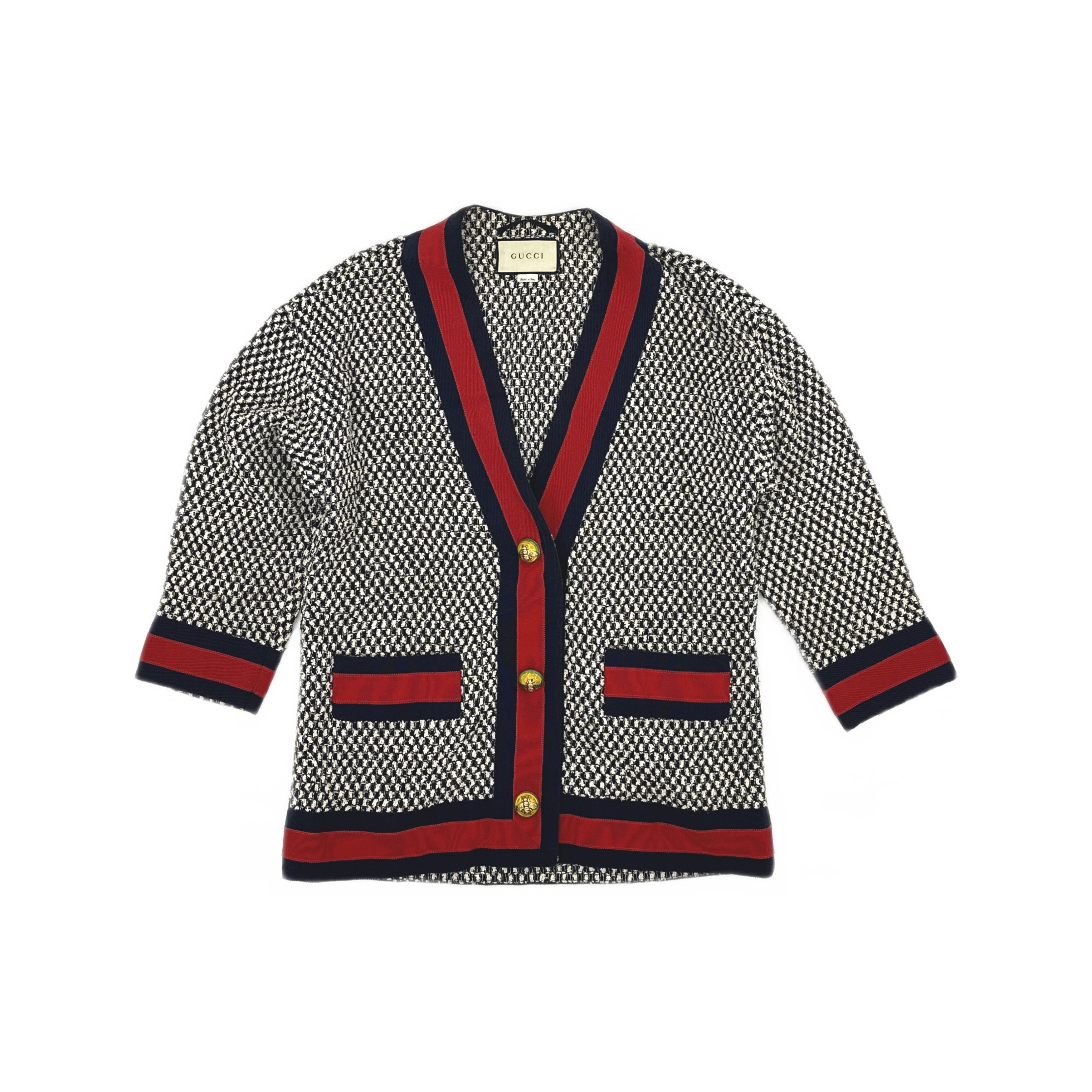 Gucci Gucci Tweed Web Stripe Cardigan Size 36 Size XS / US 0-2 / IT 36-38 - 1 Thumbnail