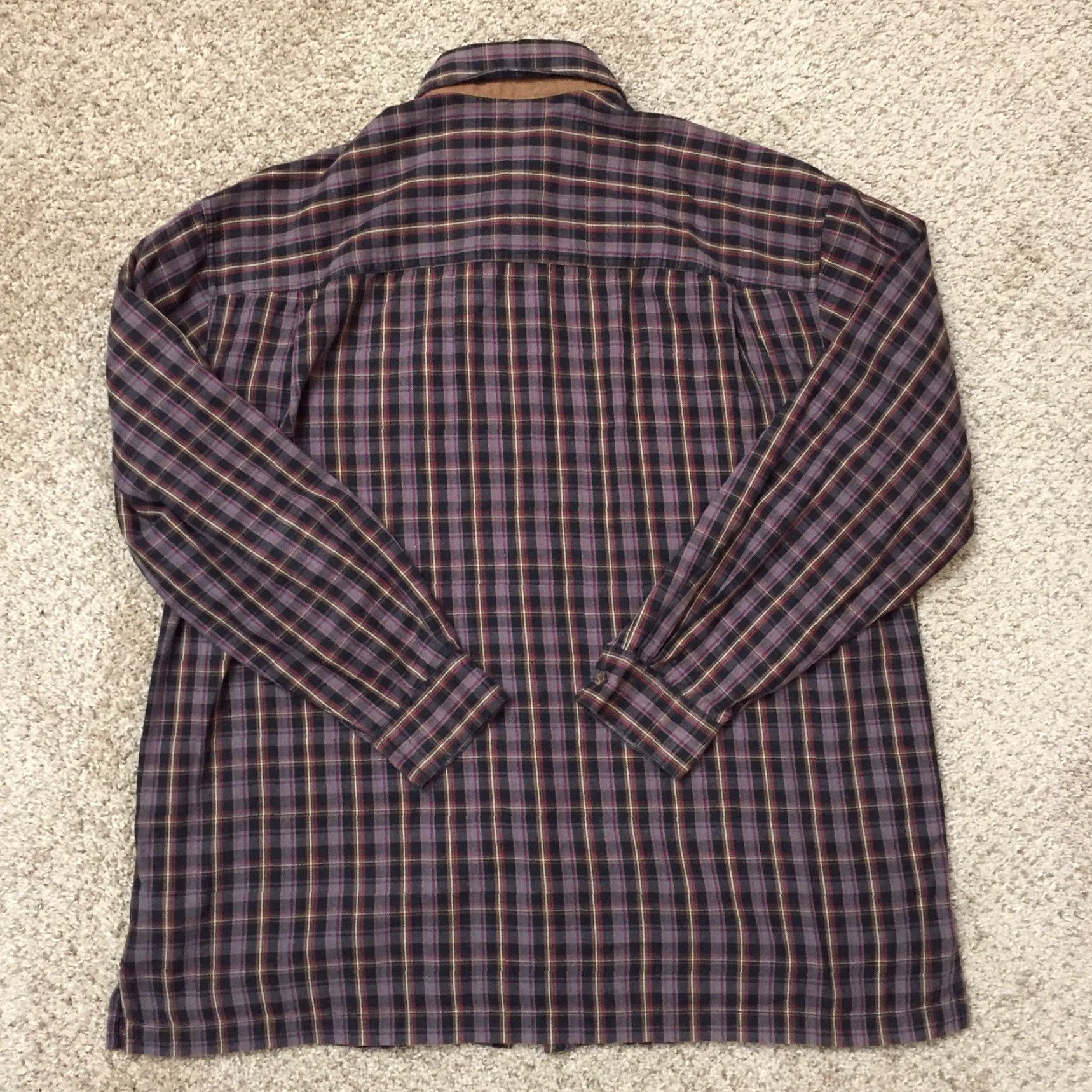 Vintage Caribbean Joe Shirt Mens Large Gray Black Red Plaid Long Sleeve Button-Up Shirt Size US L / EU 52-54 / 3 - 6 Thumbnail