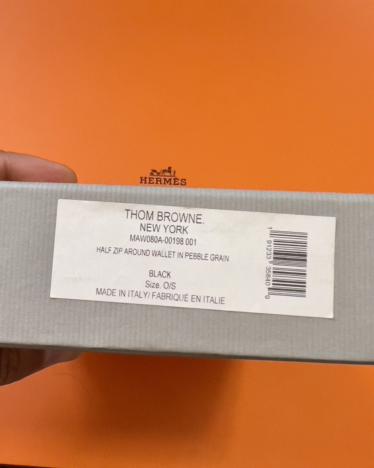 Thom Browne Thom Browne Black Half Zip Around Wallet Size ONE SIZE - 3 Thumbnail