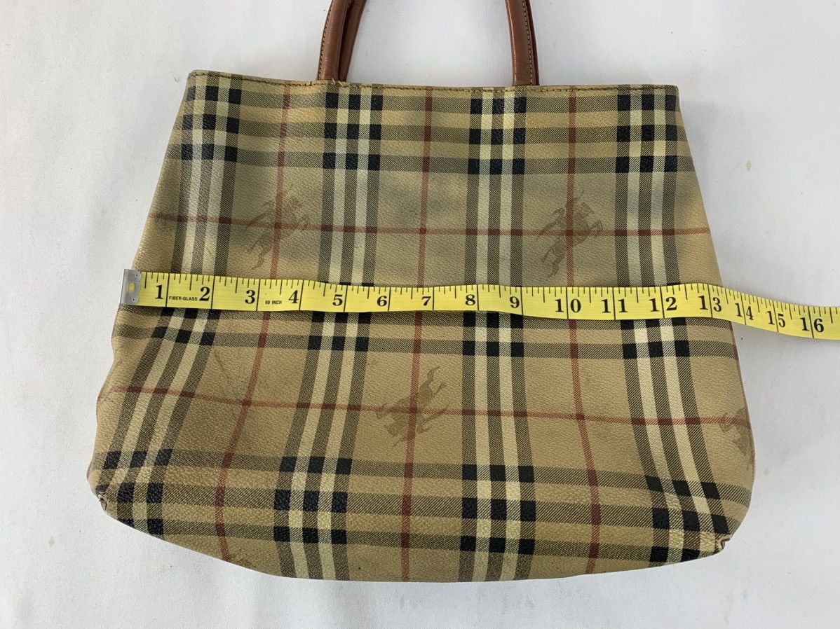 Burberry 90s Burberrys London Leather Tote Bag Nova Checked Monogram Size ONE SIZE - 11 Thumbnail