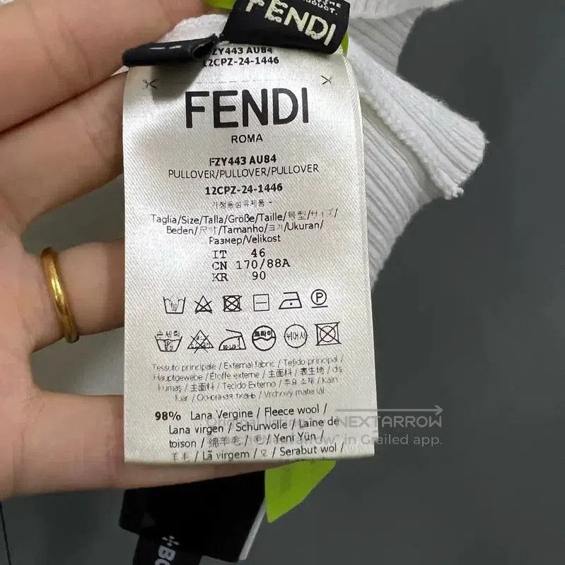 Fendi Fendi Summer White Short Sleeve Wool T-Shirt . Size XXS / US 00 / IT 34 - 3 Thumbnail