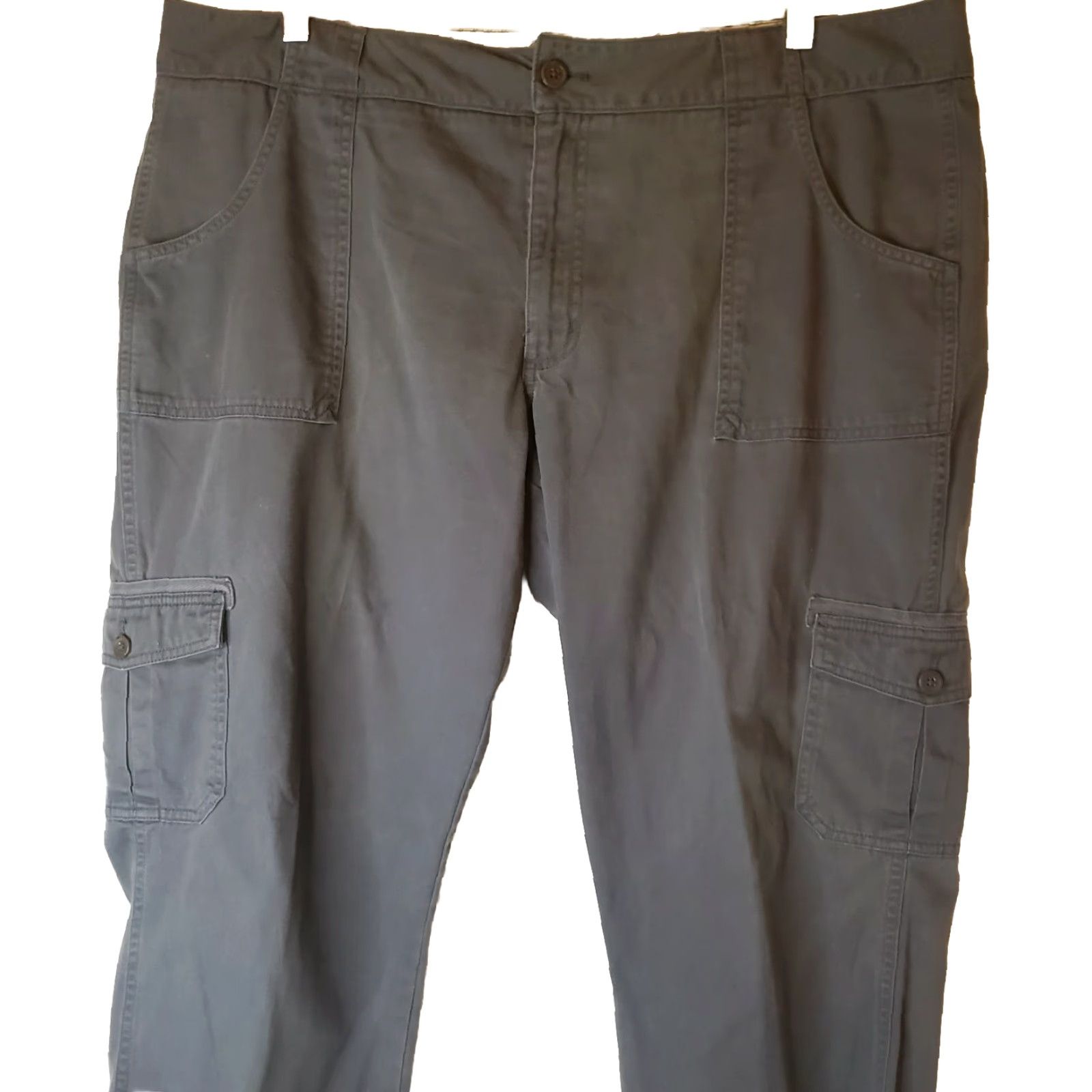 Carhartt Carhartt Womens Pants Regular Steel Gray 100% Cotton 18x30" Rugged Flex Cargo Pocketed WB051 COA Size 40" / US 18 - 2 Thumbnail