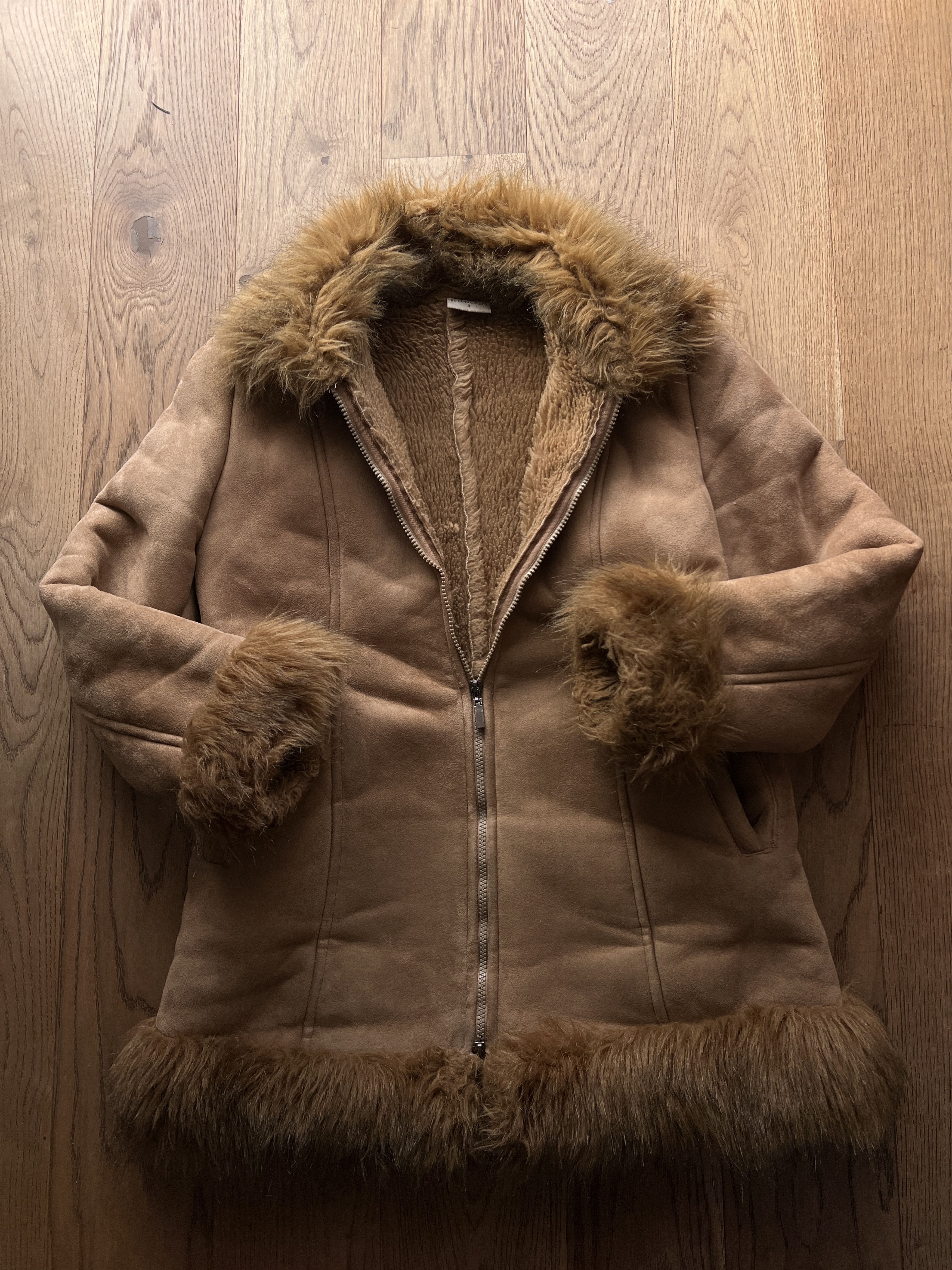 Hysteric Glamour Crazy vintage 00s shearling coat lamb fur jacket micro suede Size S / US 4 / IT 40 - 5 Thumbnail