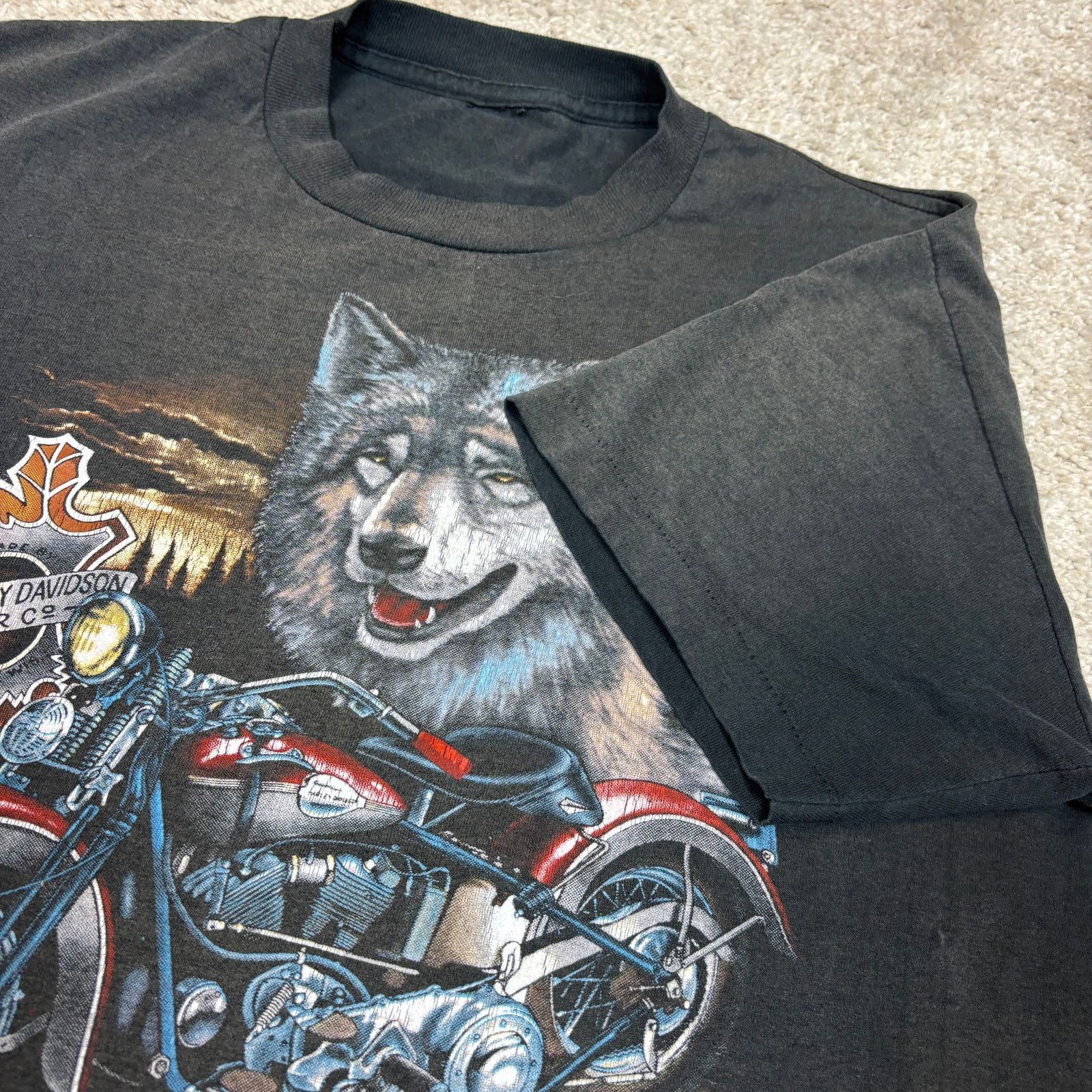 Harley Davidson Vintage 80s Harley Davidson 3D Emblem T Shirt XL Faded Size US XL / EU 56 / 4 - 7 Thumbnail