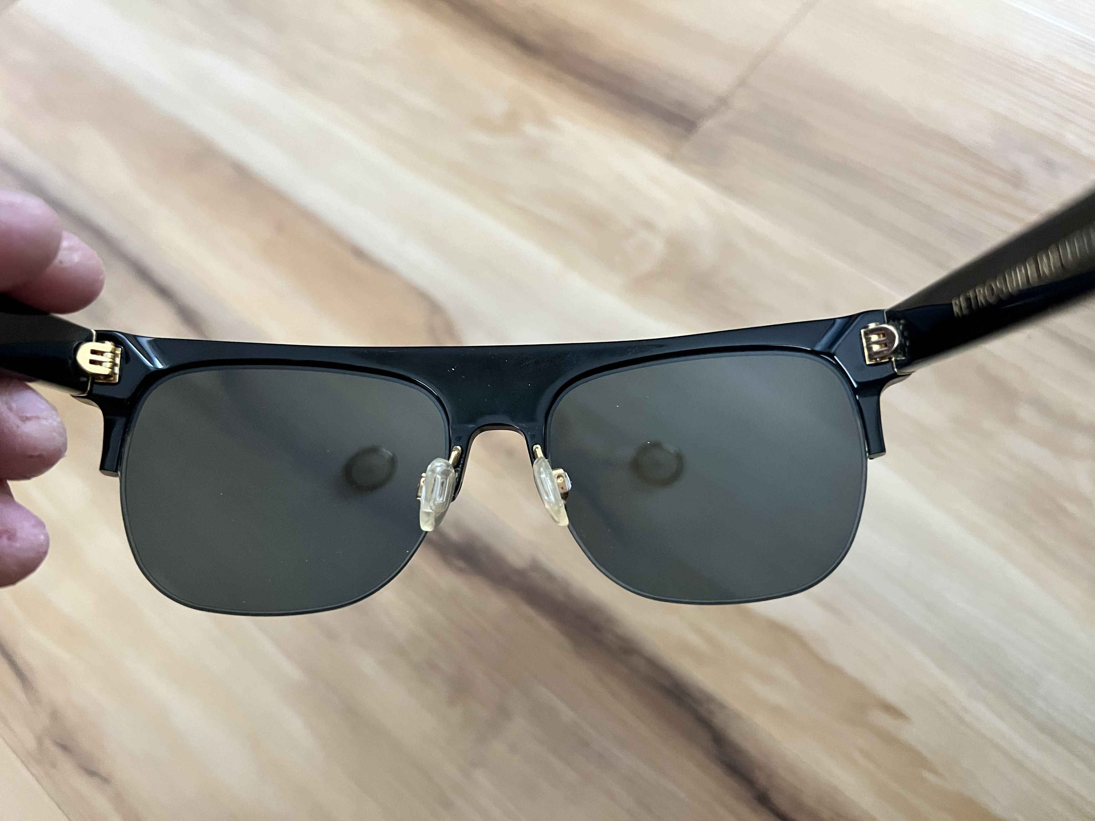 Retrosuperfuture Retrosuperfuture Andrea Black Flat Top Sunglasses Size ONE SIZE - 4 Thumbnail