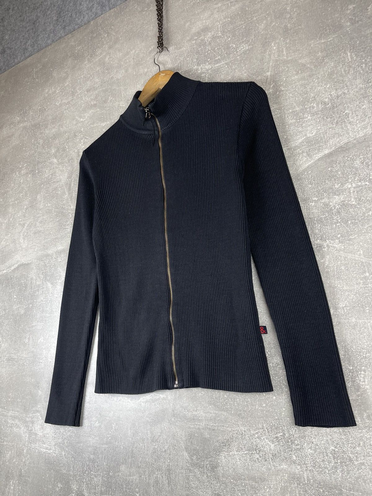 Dolce & Gabbana Dolce Gabbana D&G 90s Ribbed Zip Cardigan Sweater Black Size M / US 6-8 / IT 42-44 - 2 Thumbnail