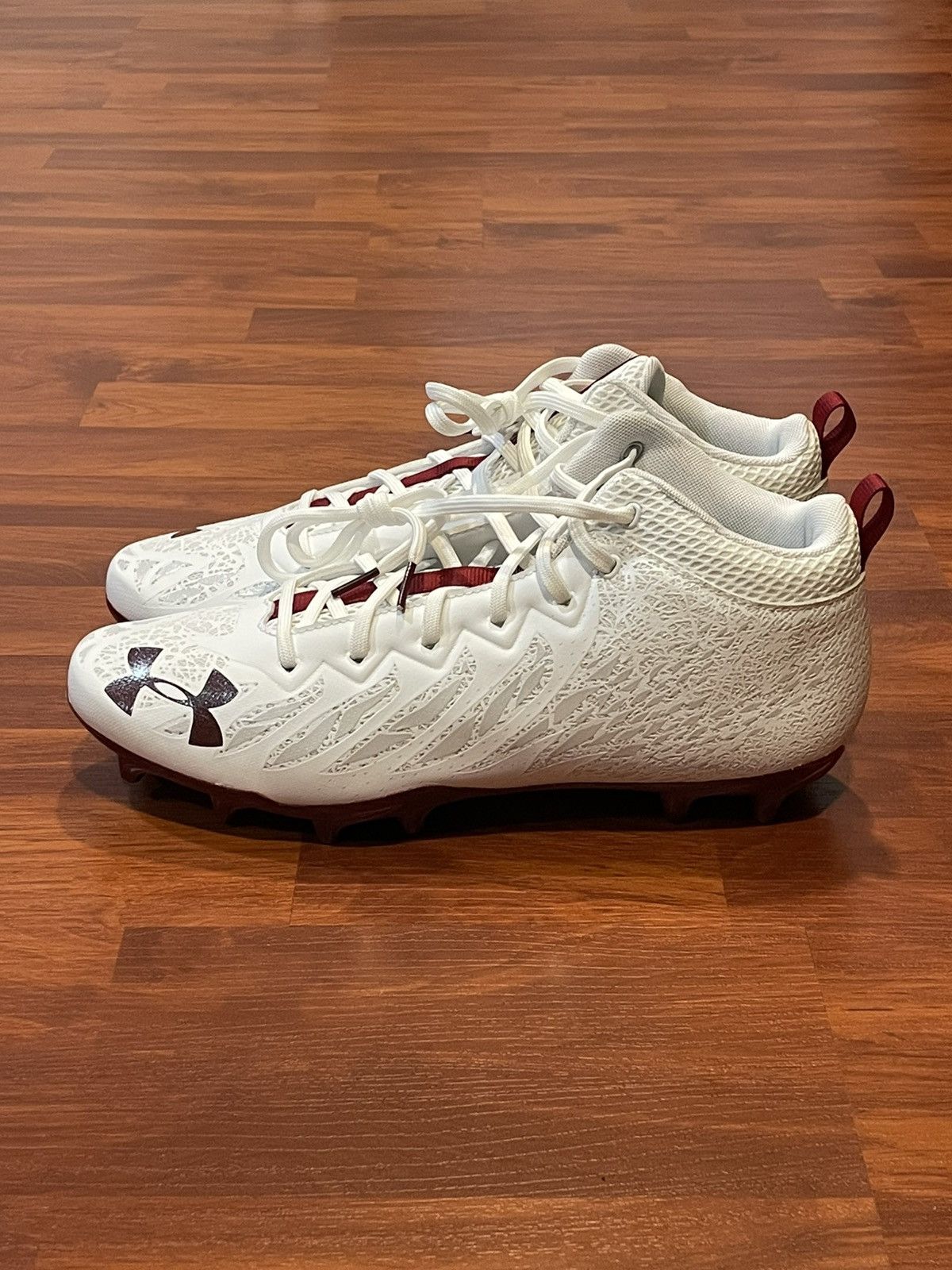 Under Armour Under Armour Spotlight 4D Mid ‘White Maroon’ size mens 11.5 Size US 11.5 / EU 44-45 - 2 Thumbnail