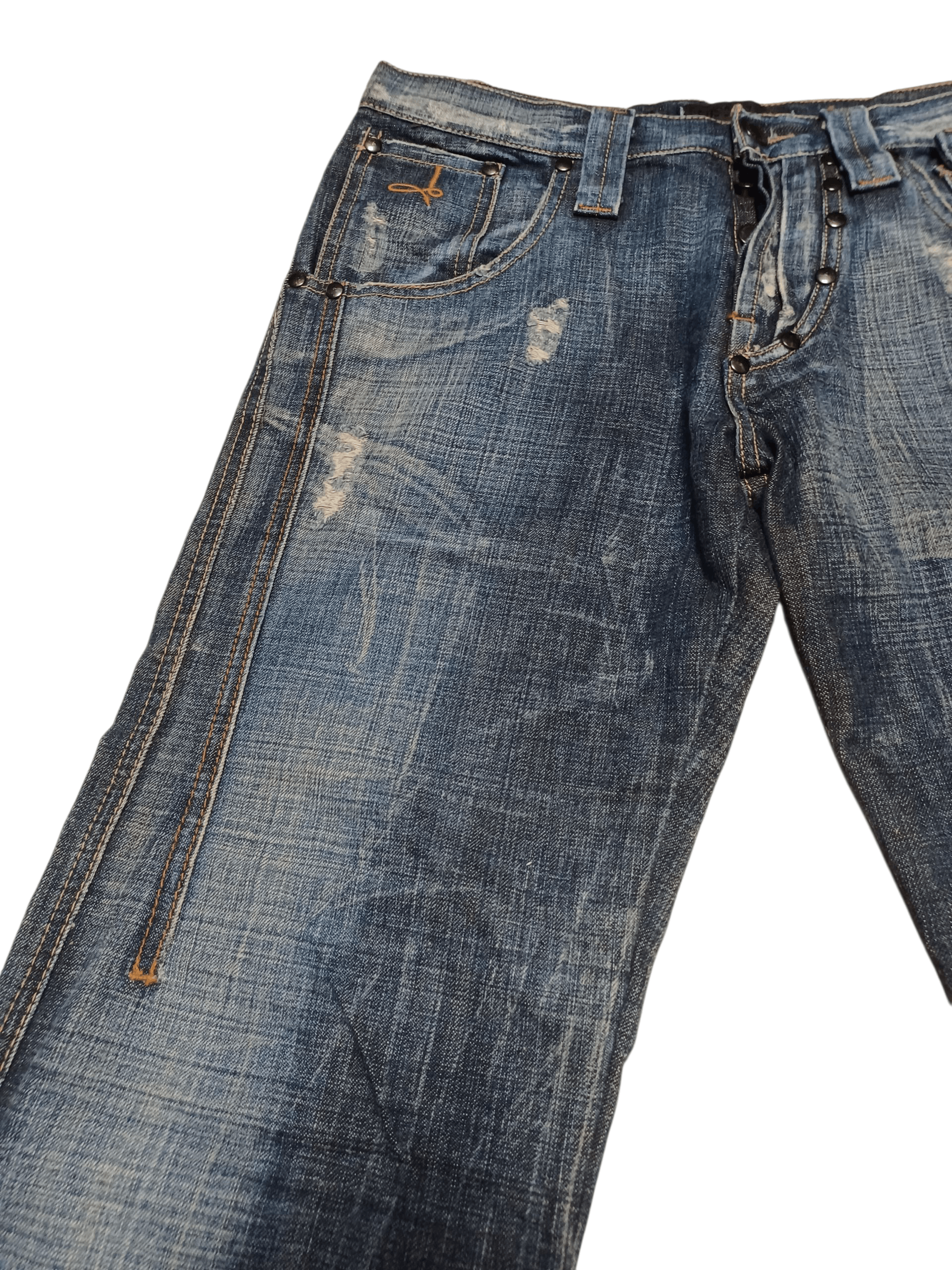 Absolut Joy ABSOLUT JOY FIRE AVANT GARDE JAPANESE DESIGNER JEANS OPIUM Size US 32 / EU 48 - 3 Thumbnail